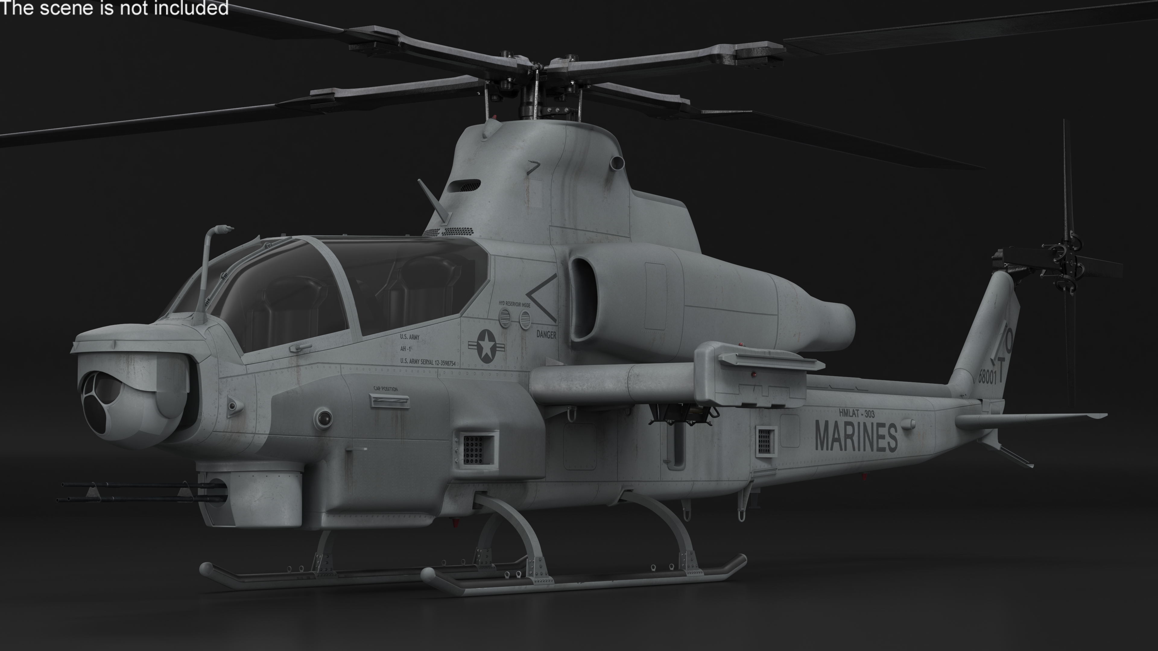 3D model Bell AH-1Z Lethal Combat Helicopter
