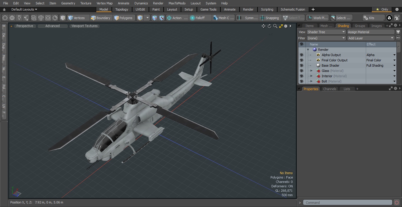 3D model Bell AH-1Z Lethal Combat Helicopter