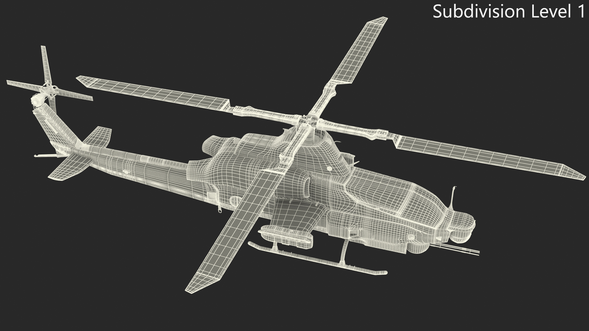 3D model Bell AH-1Z Lethal Combat Helicopter