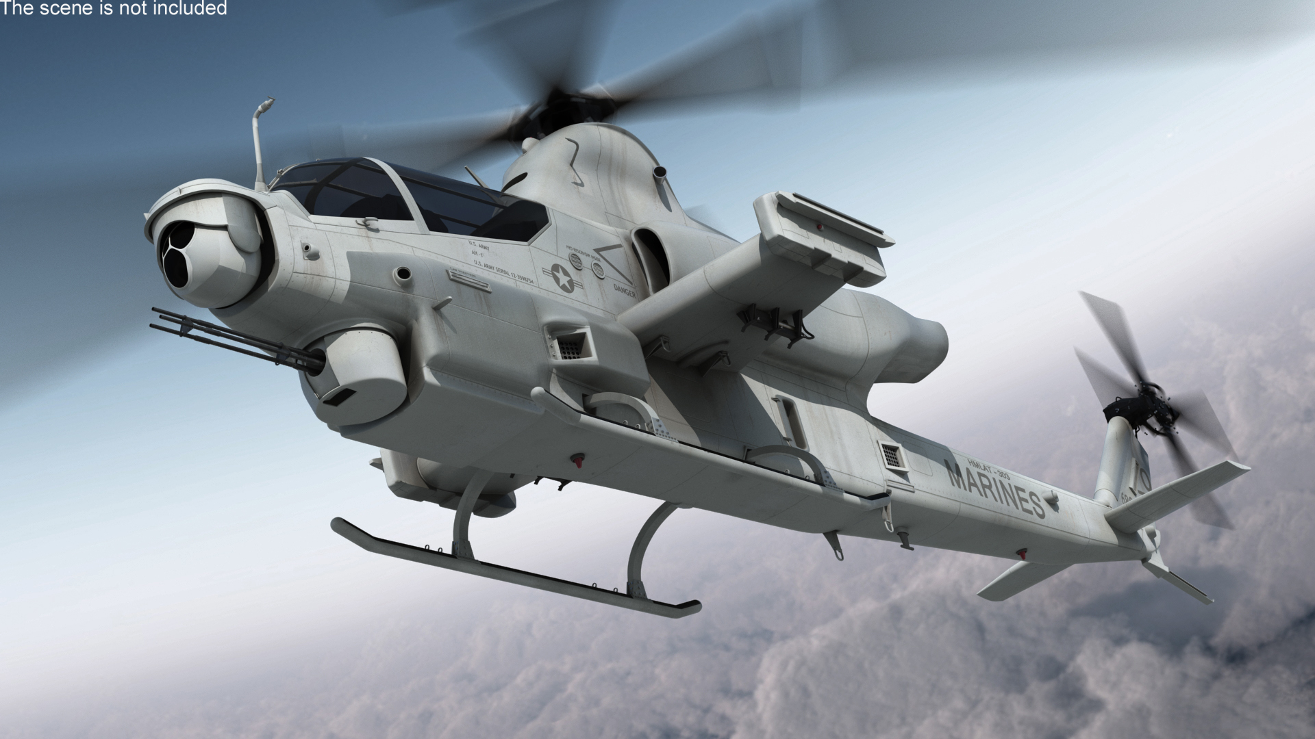 3D model Bell AH-1Z Lethal Combat Helicopter