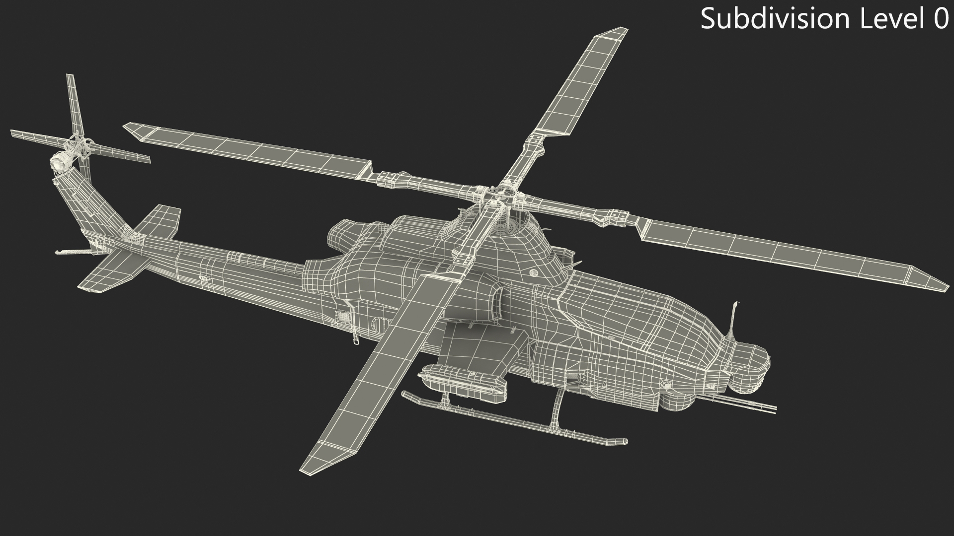 3D model Bell AH-1Z Lethal Combat Helicopter