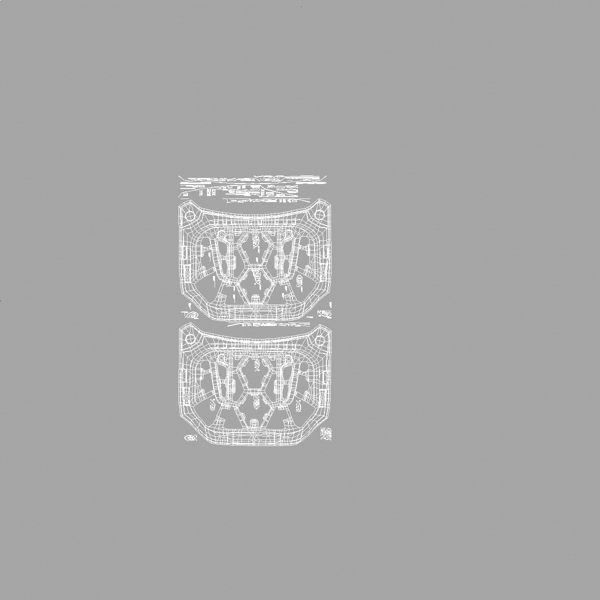 3D model Automotive Hood Base Structure