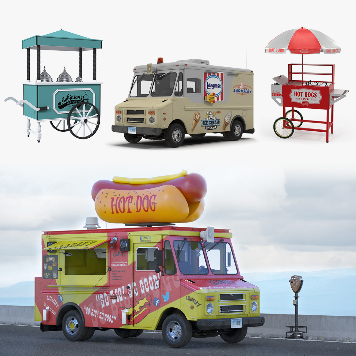 Hotdog and Icecream Street Vending Equipment