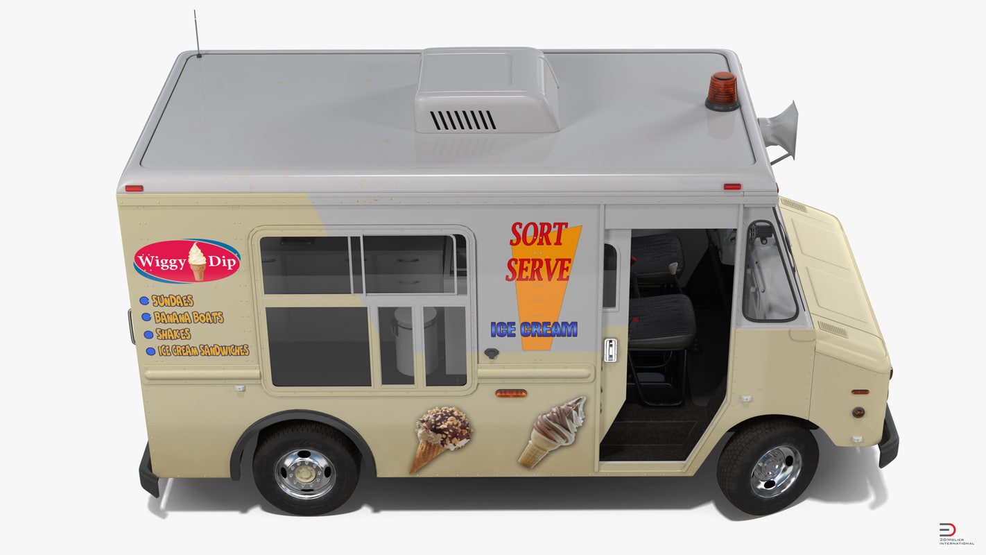 Hotdog and Icecream Street Vending Equipment 3D model
