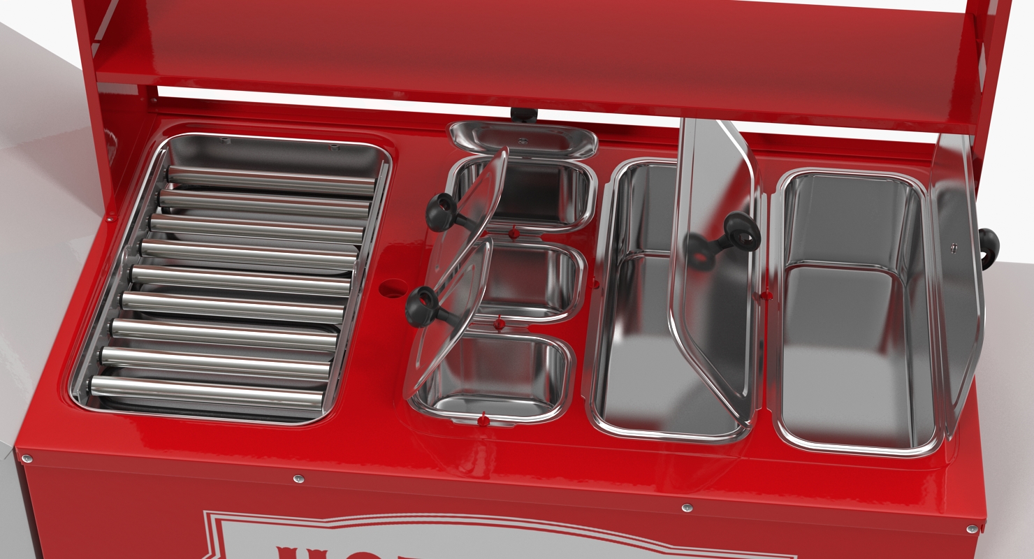 Hotdog and Icecream Street Vending Equipment 3D model
