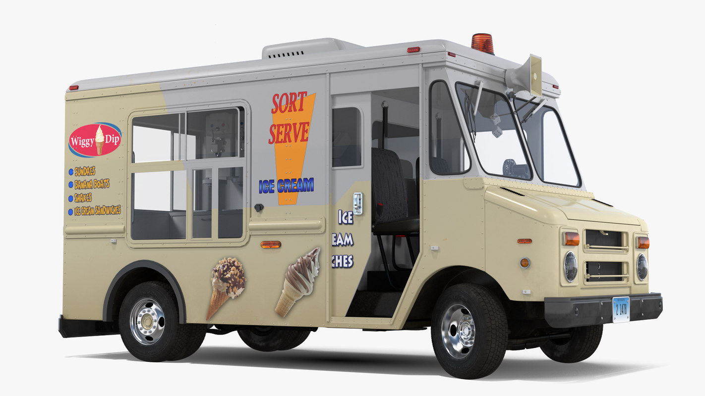 Hotdog and Icecream Street Vending Equipment 3D model