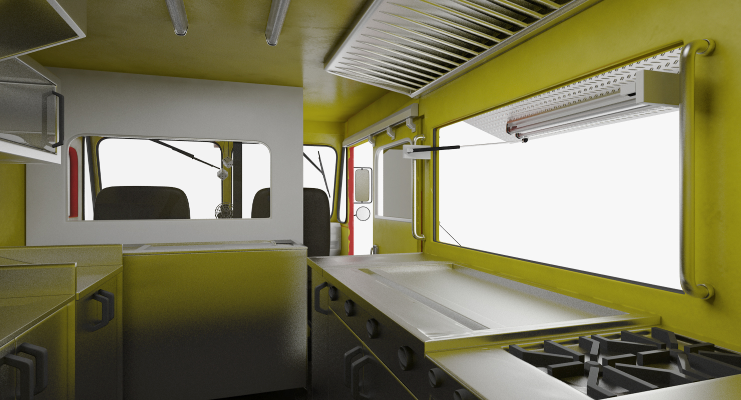 Hotdog and Icecream Street Vending Equipment 3D model