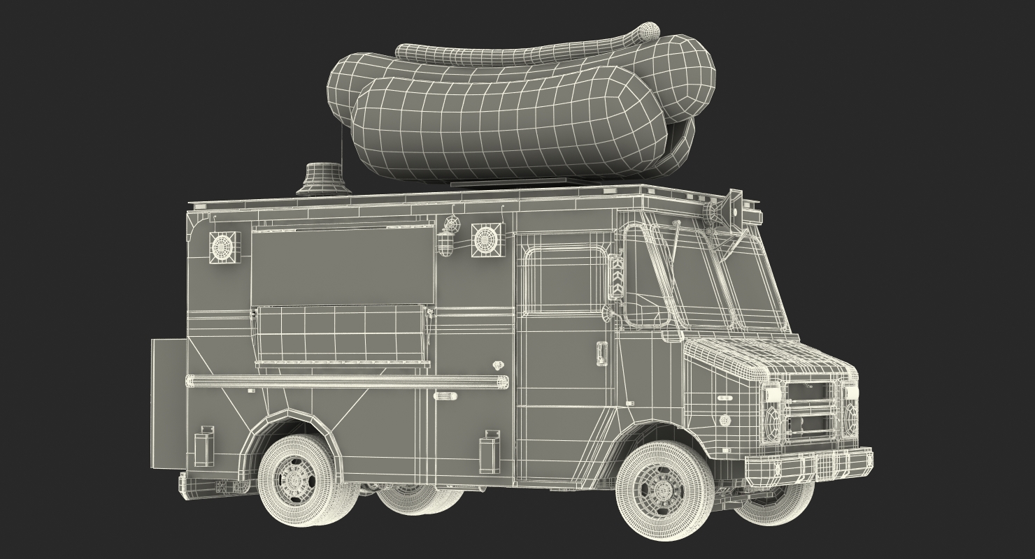 Hotdog and Icecream Street Vending Equipment 3D model