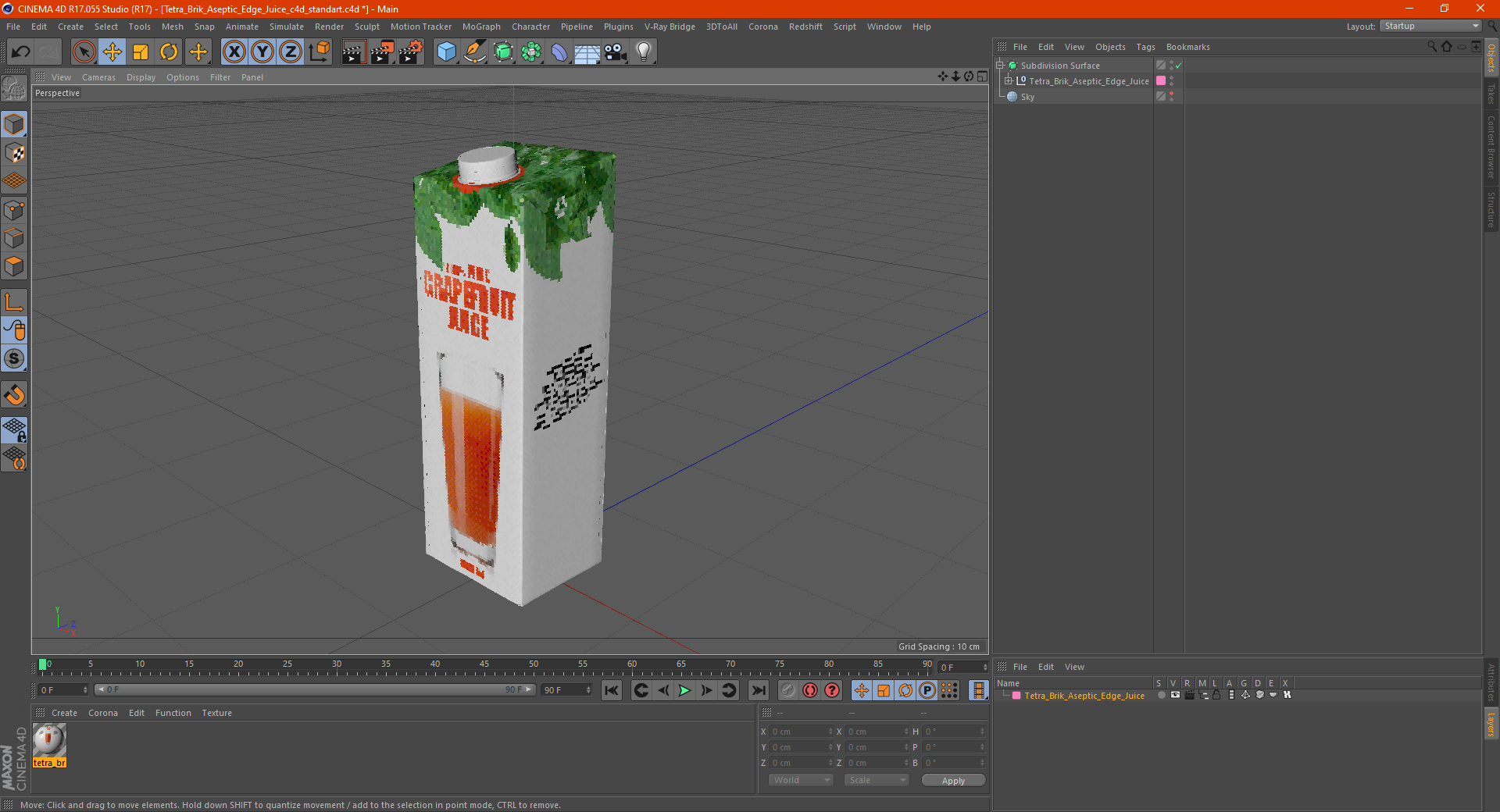 Tetra Brik Aseptic Edge Juice 3D model