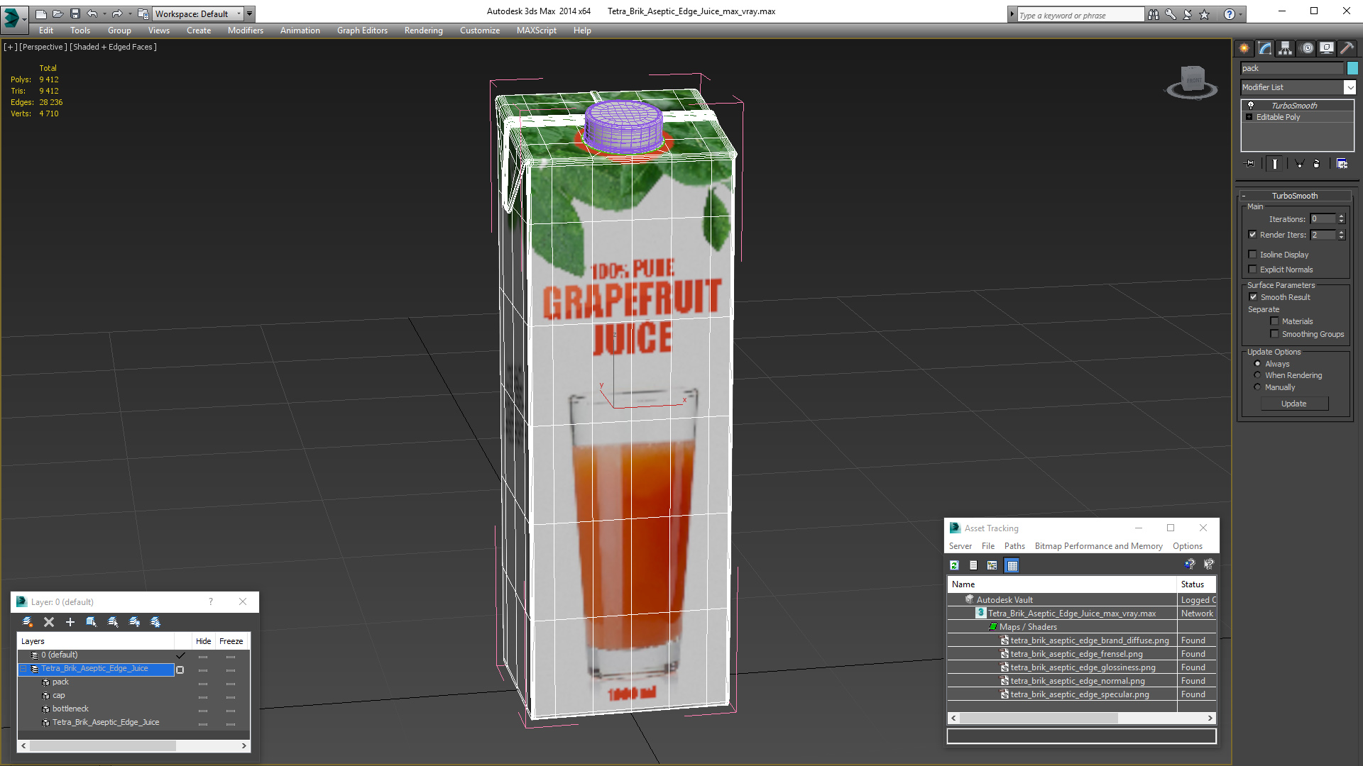 Tetra Brik Aseptic Edge Juice 3D model
