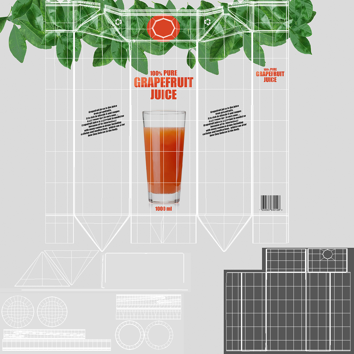 Tetra Brik Aseptic Edge Juice 3D model
