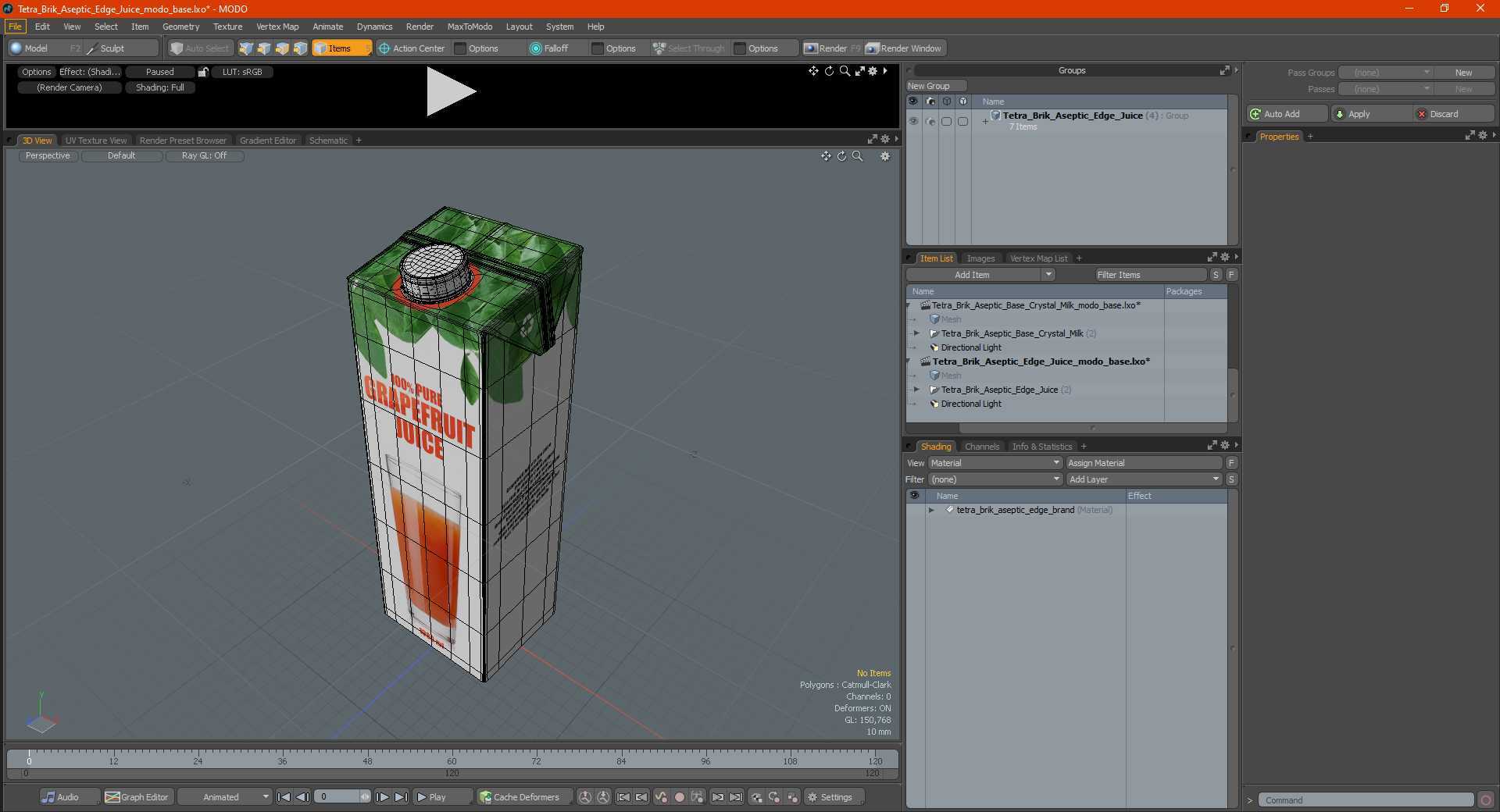 Tetra Brik Aseptic Edge Juice 3D model