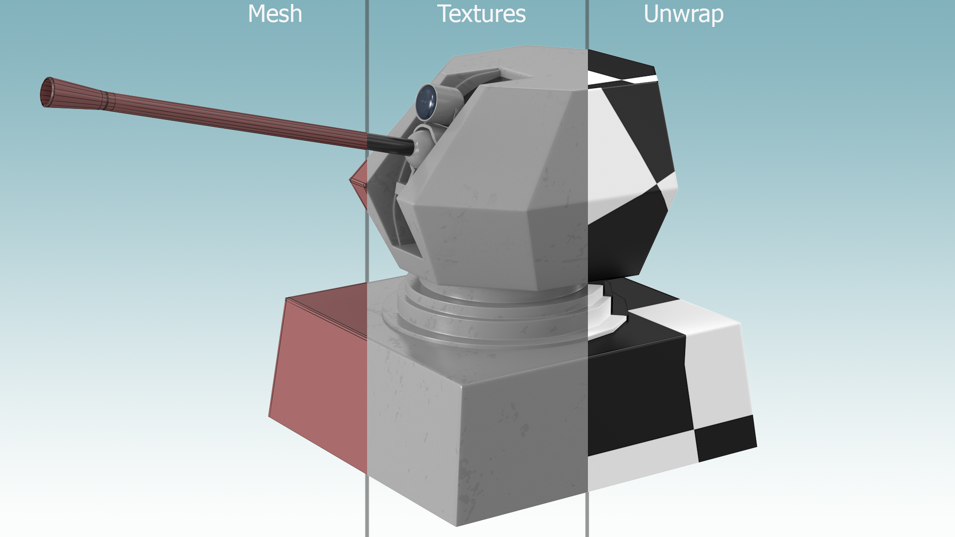 3D Generic Turret Gun model