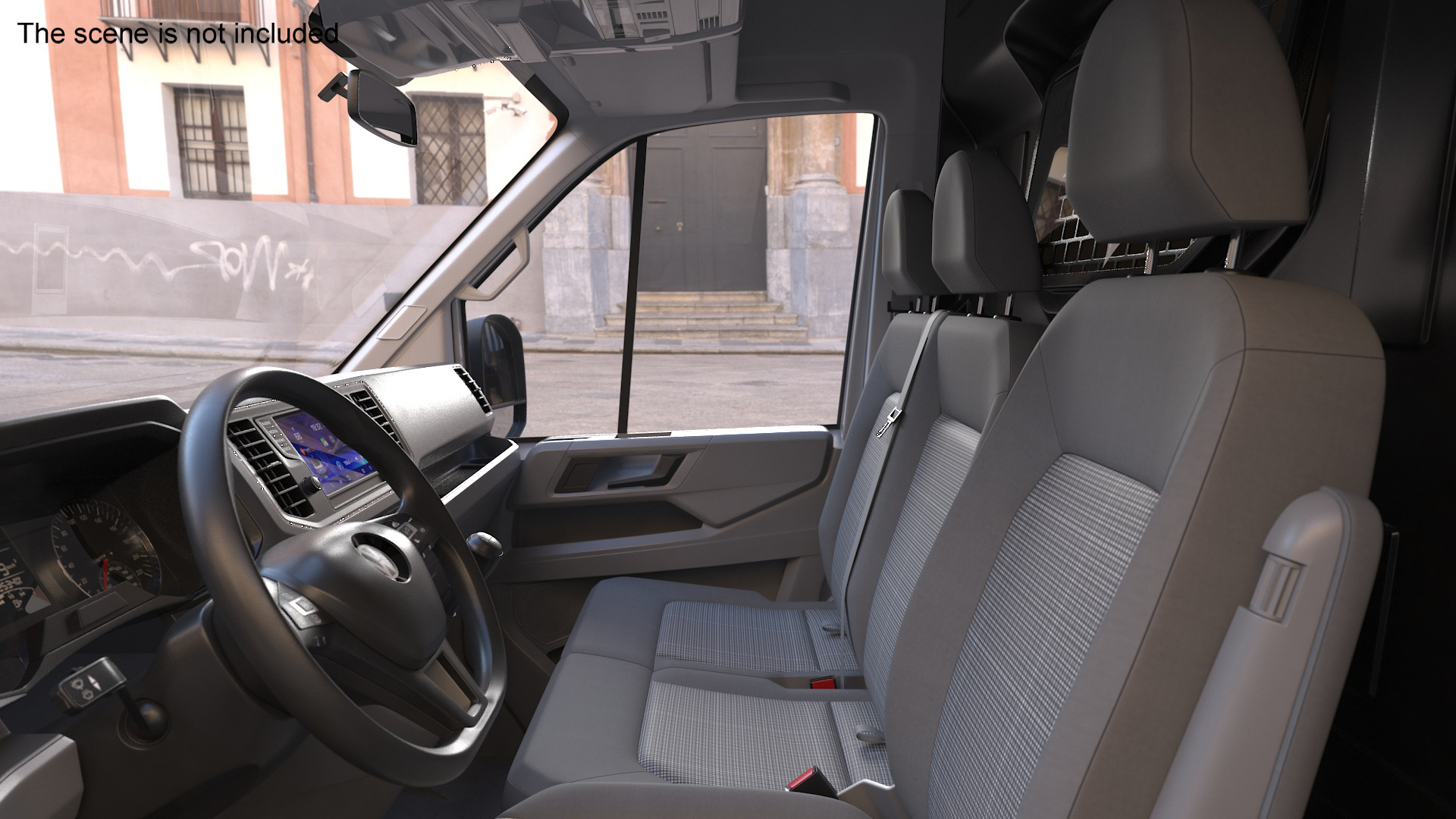 3D Volkswagen Crafter Van 2024 Silver Metallic model