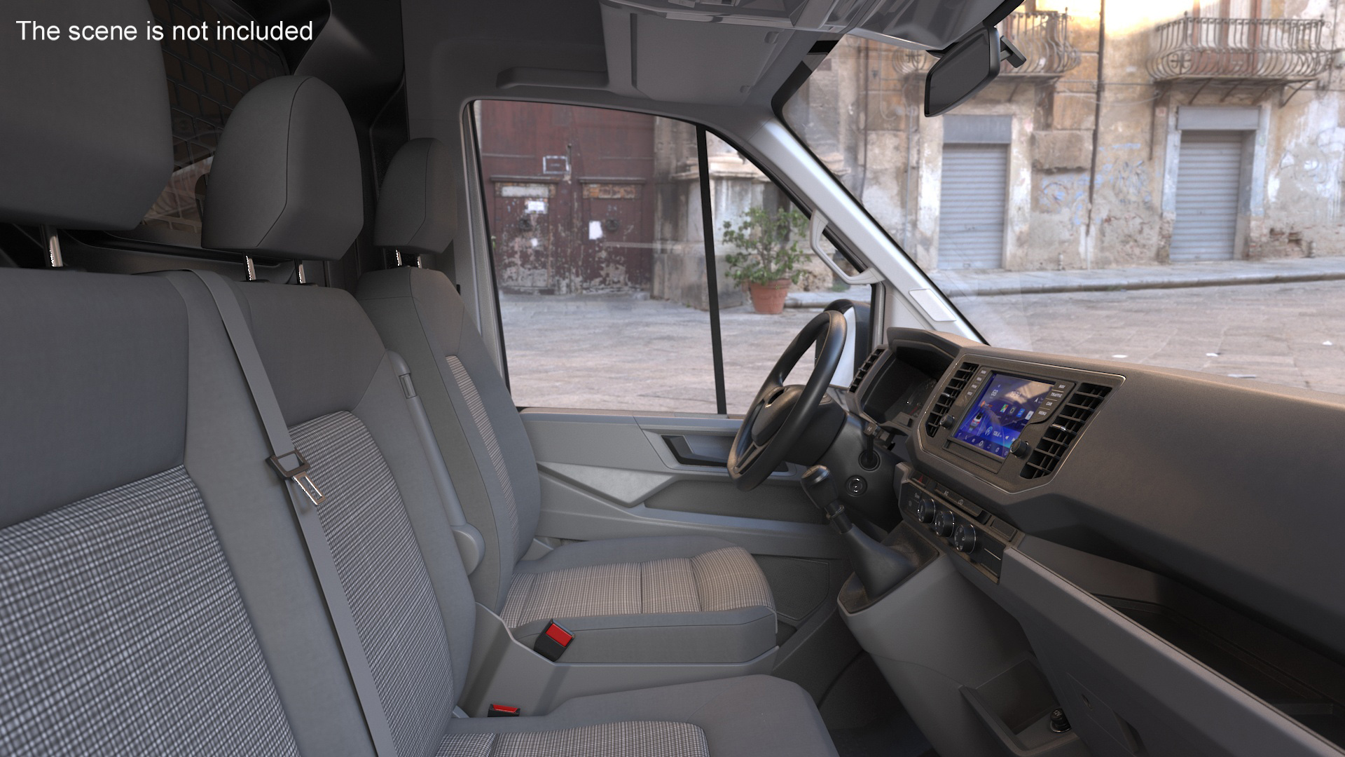 3D Volkswagen Crafter Van 2024 Silver Metallic model