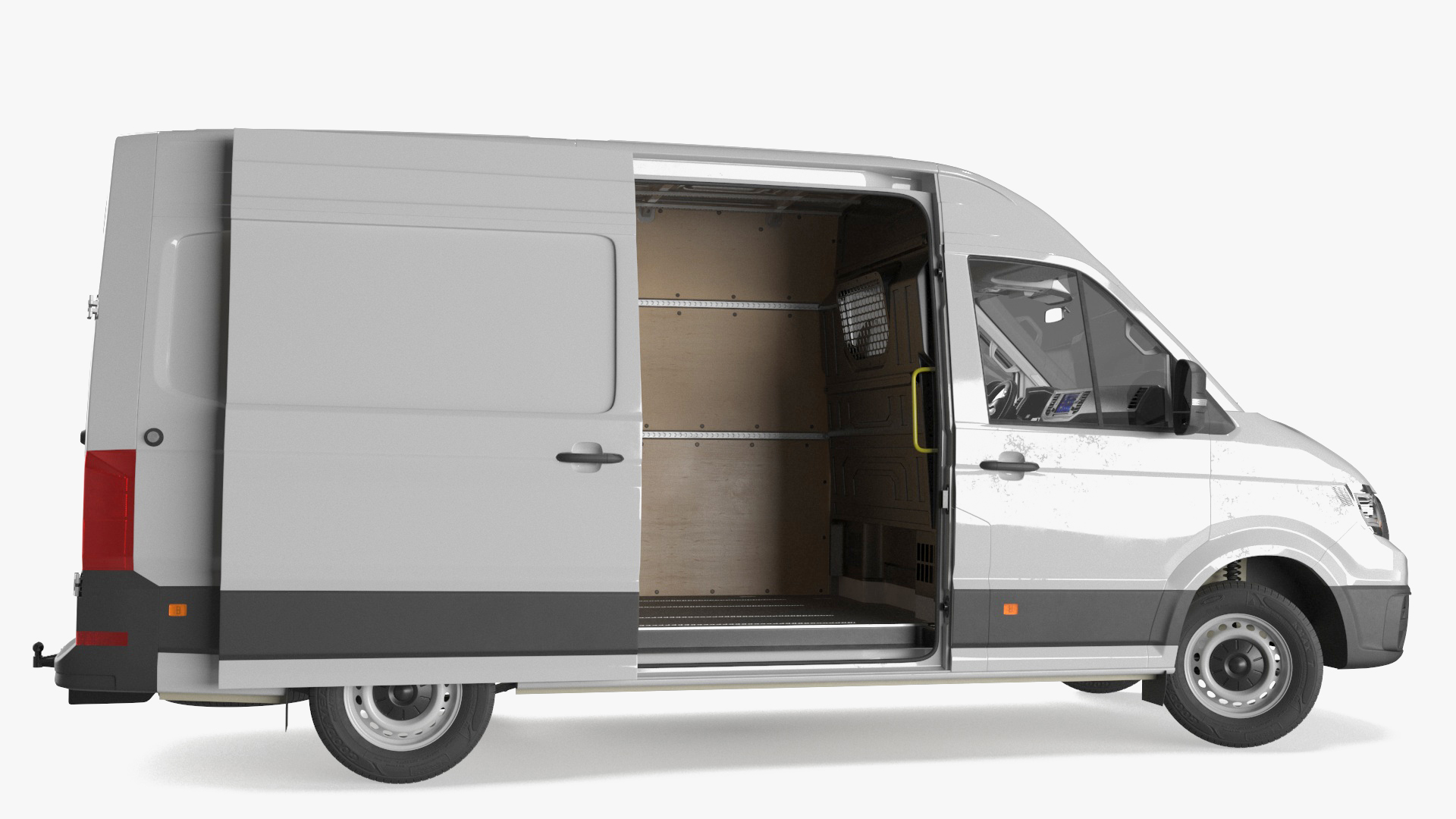 3D Volkswagen Crafter Van 2024 Silver Metallic model