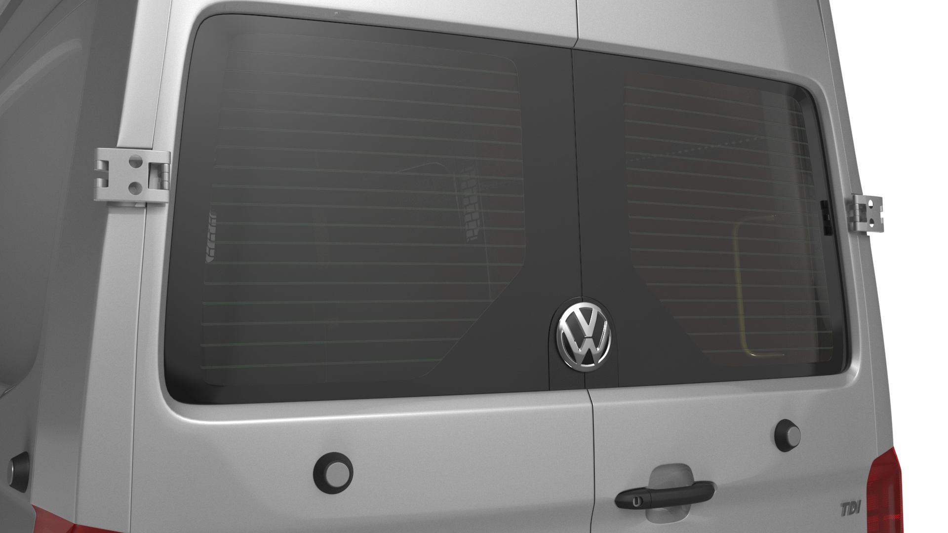 3D Volkswagen Crafter Van 2024 Silver Metallic model