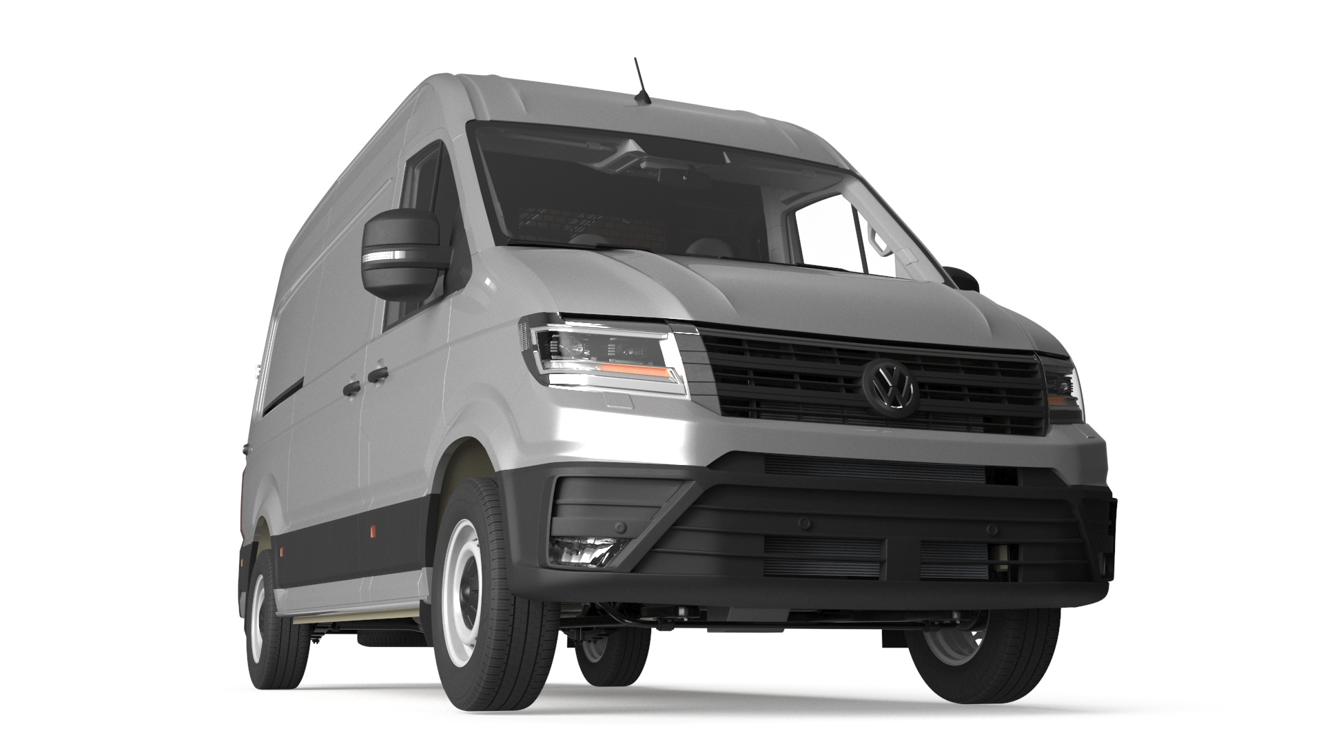 3D Volkswagen Crafter Van 2024 Silver Metallic model