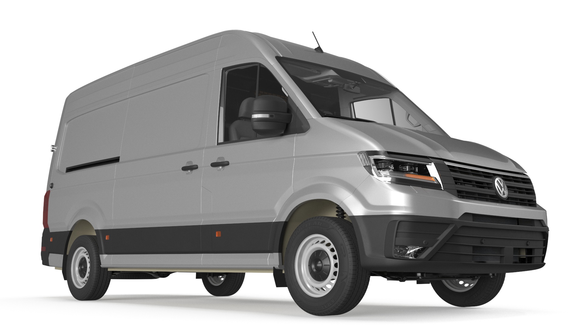 3D Volkswagen Crafter Van 2024 Silver Metallic model