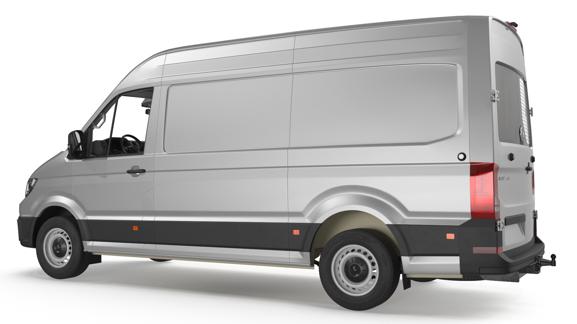 3D Volkswagen Crafter Van 2024 Silver Metallic model