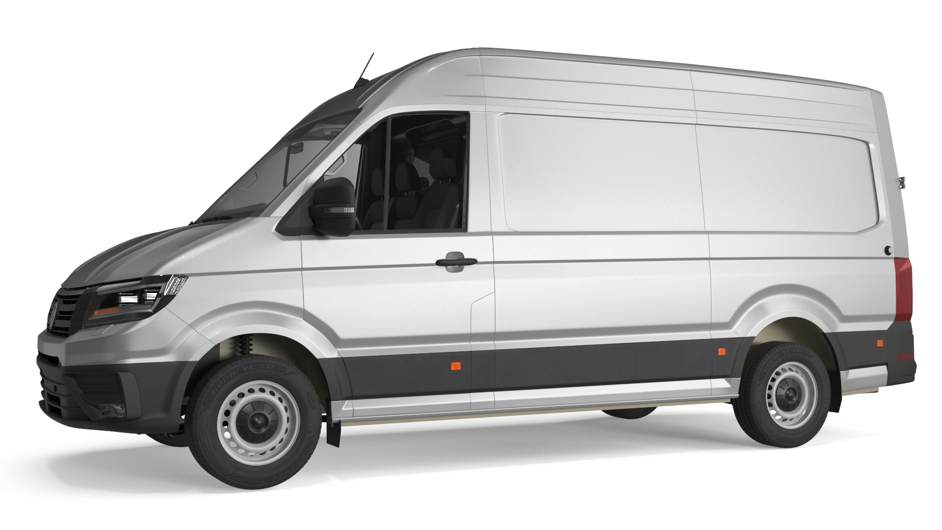 3D Volkswagen Crafter Van 2024 Silver Metallic model