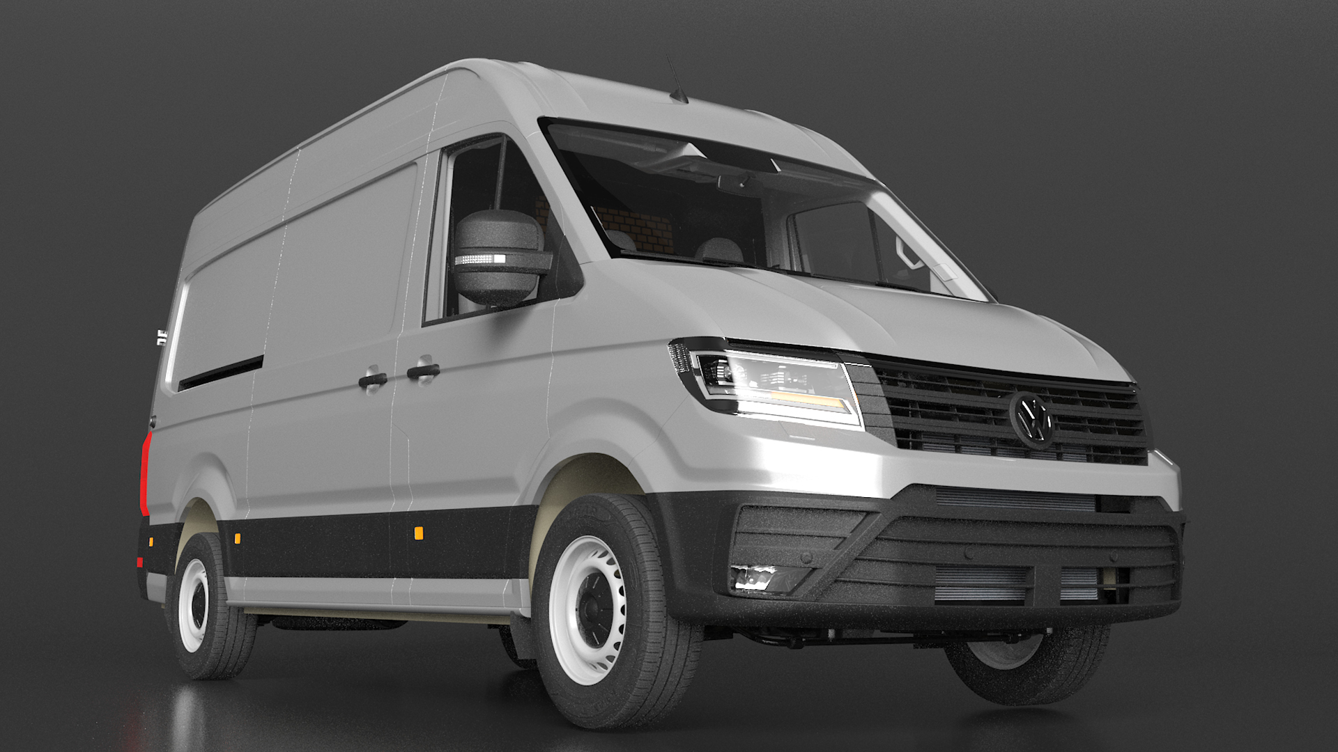 3D Volkswagen Crafter Van 2024 Silver Metallic model