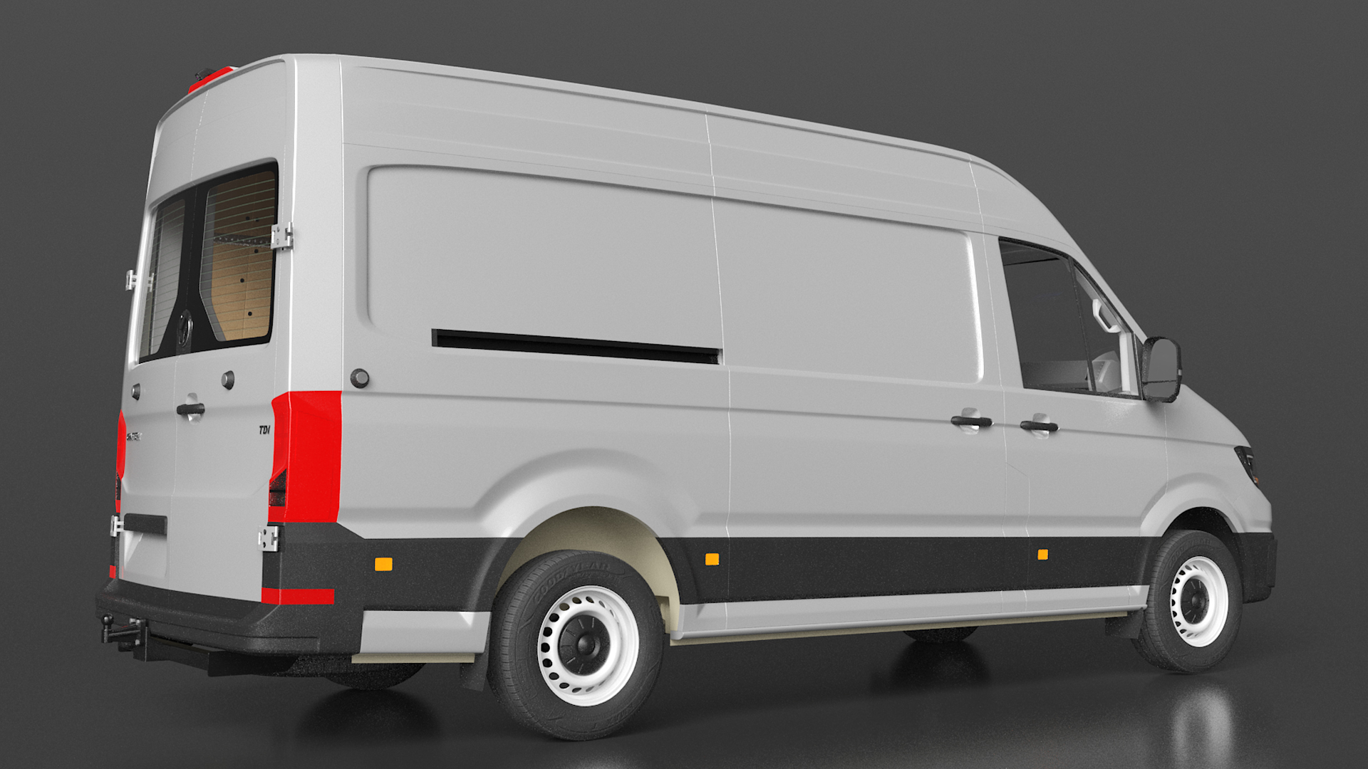 3D Volkswagen Crafter Van 2024 Silver Metallic model