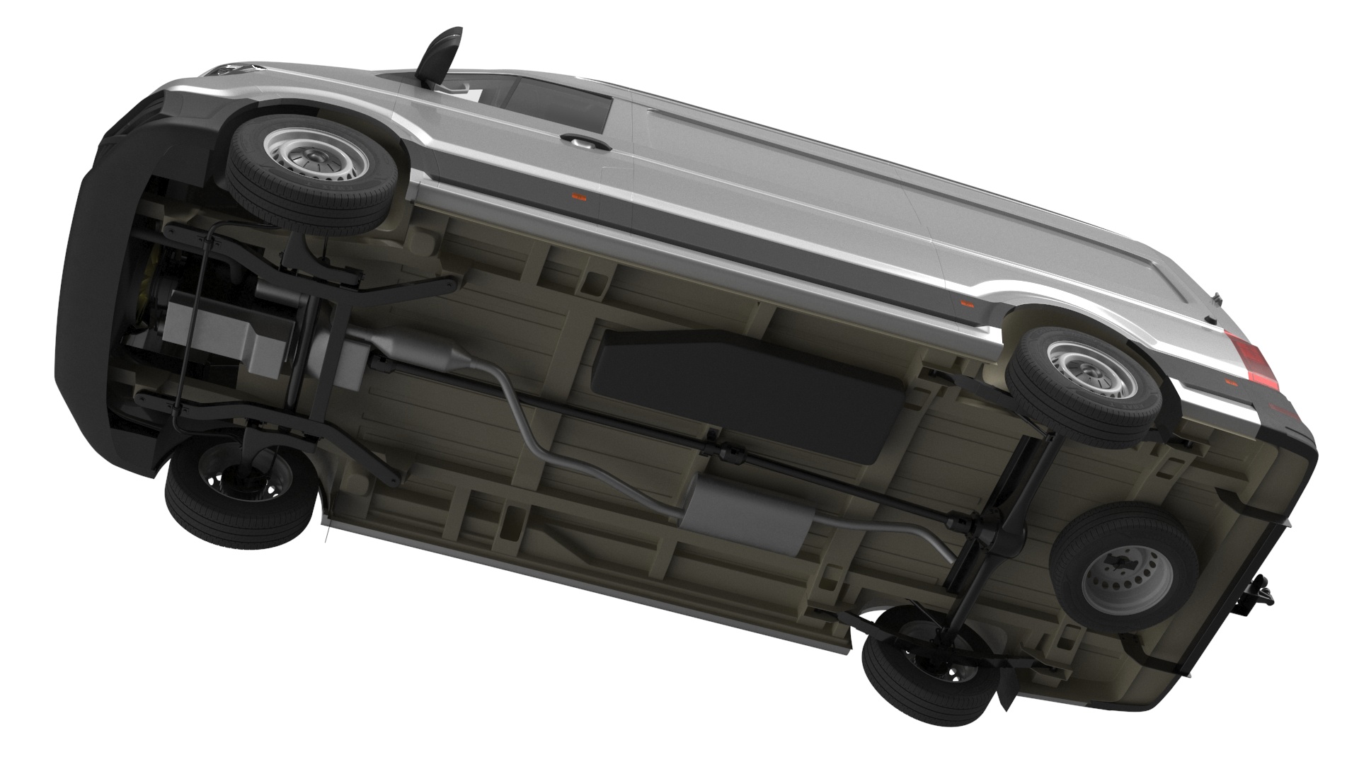 3D Volkswagen Crafter Van 2024 Silver Metallic model