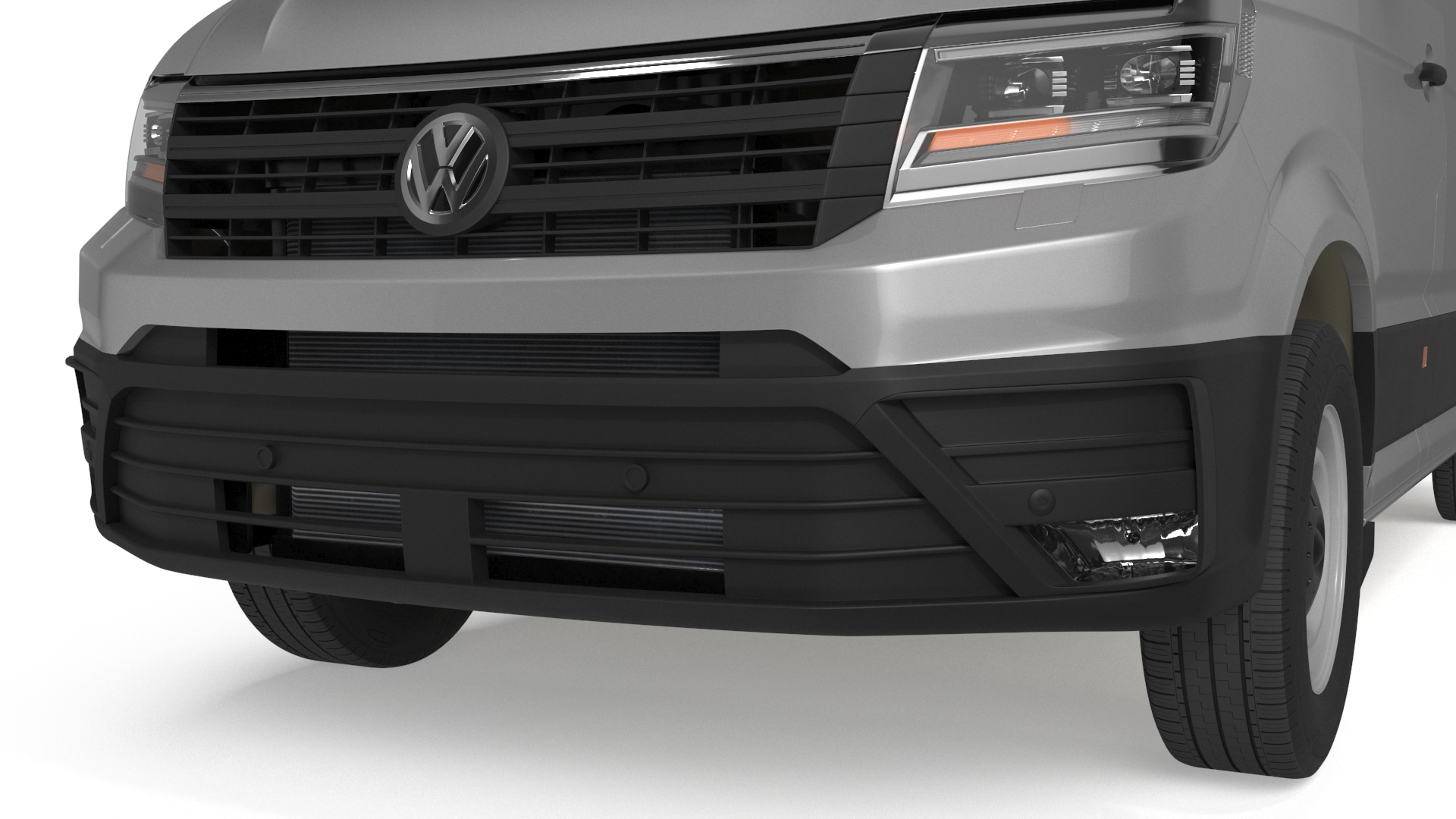 3D Volkswagen Crafter Van 2024 Silver Metallic model