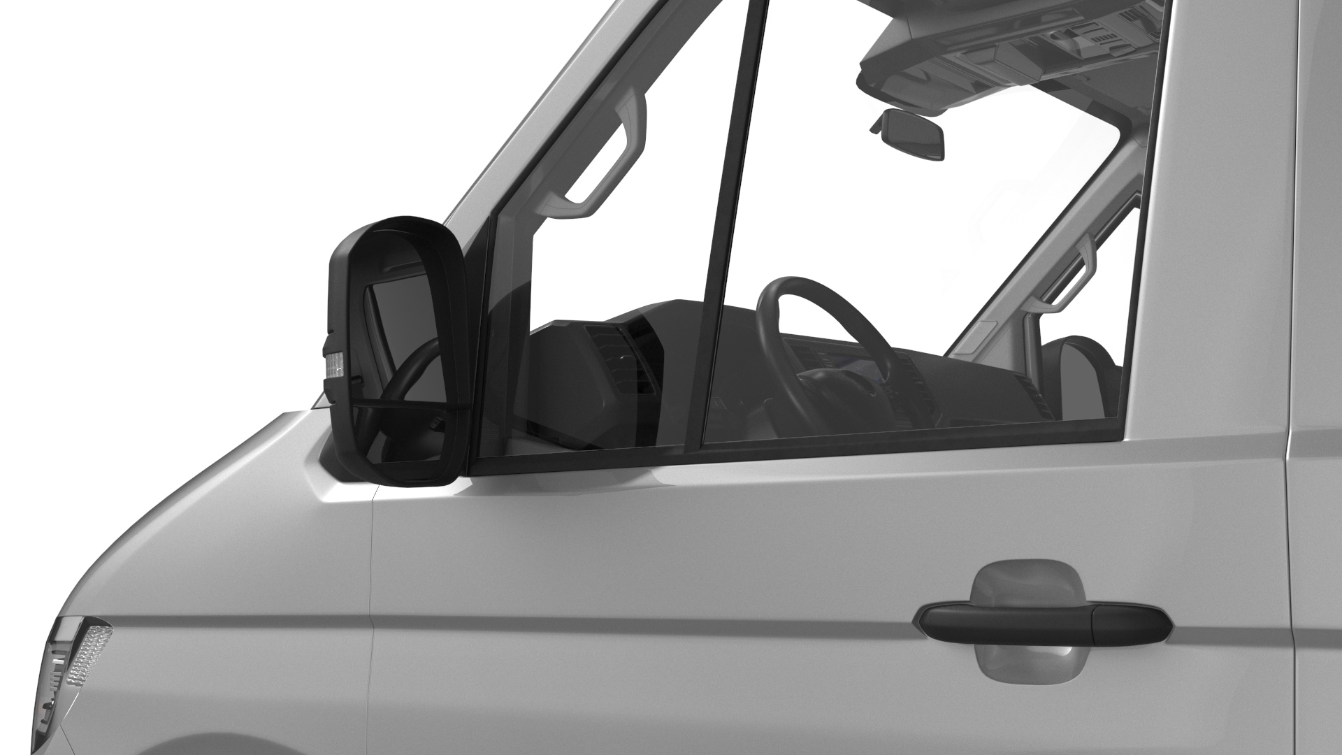 3D Volkswagen Crafter Van 2024 Silver Metallic model