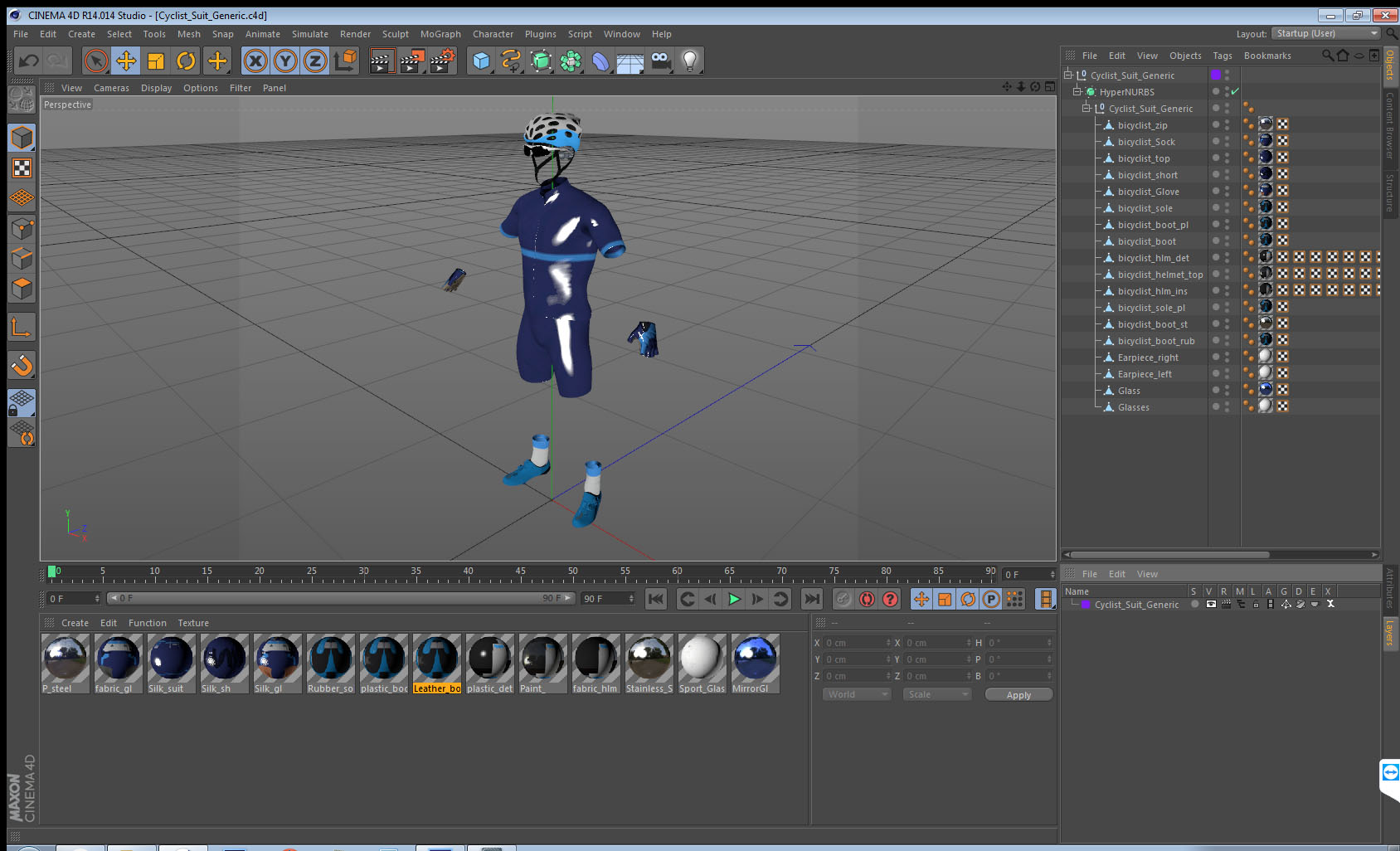 3D model Cyclist Suit Generic