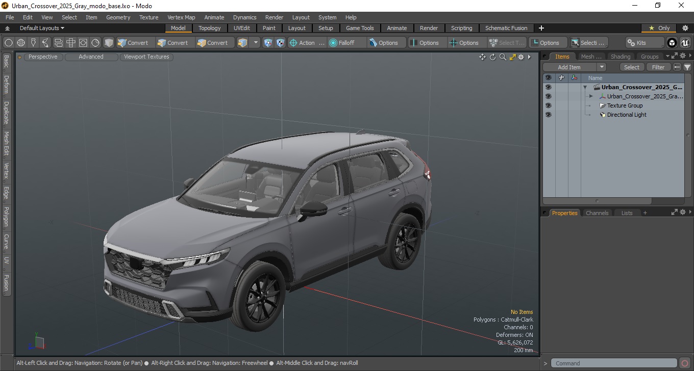 3D model Urban Crossover 2025 Gray