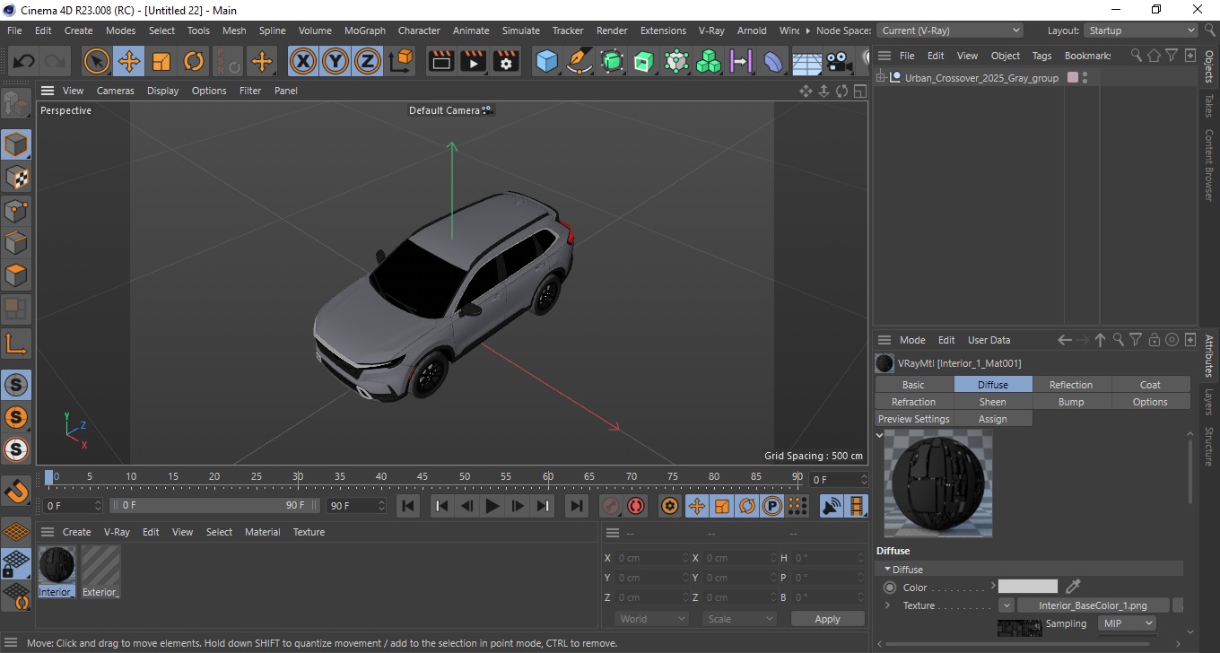 3D model Urban Crossover 2025 Gray