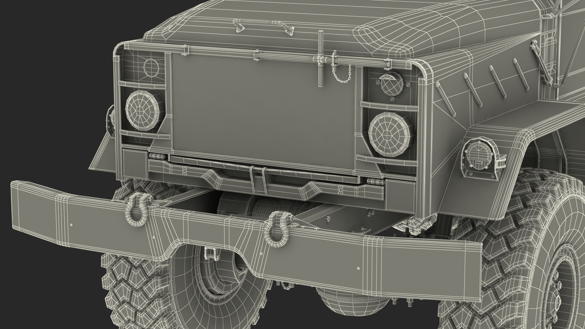 M939 Military Dump Truck Green Rigged 3D