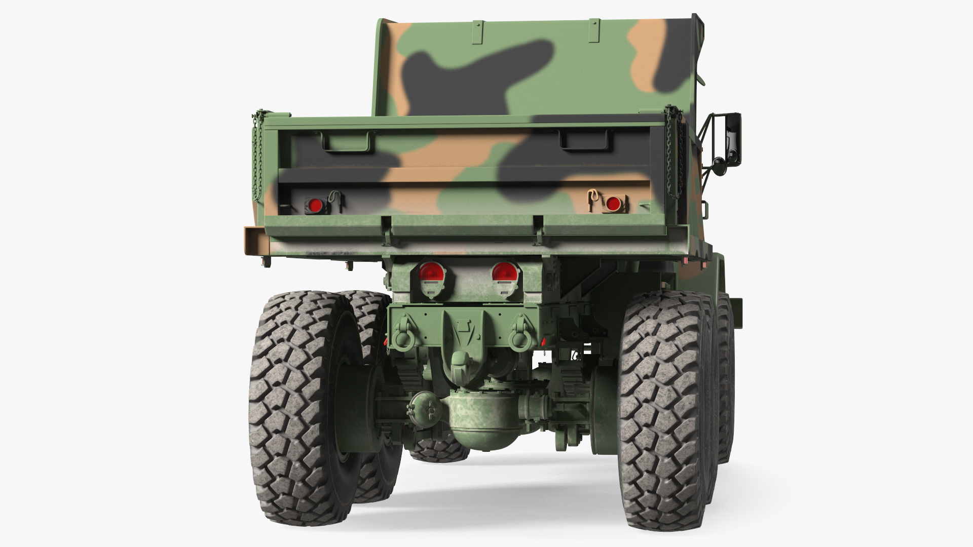 M939 Military Dump Truck Green Rigged 3D