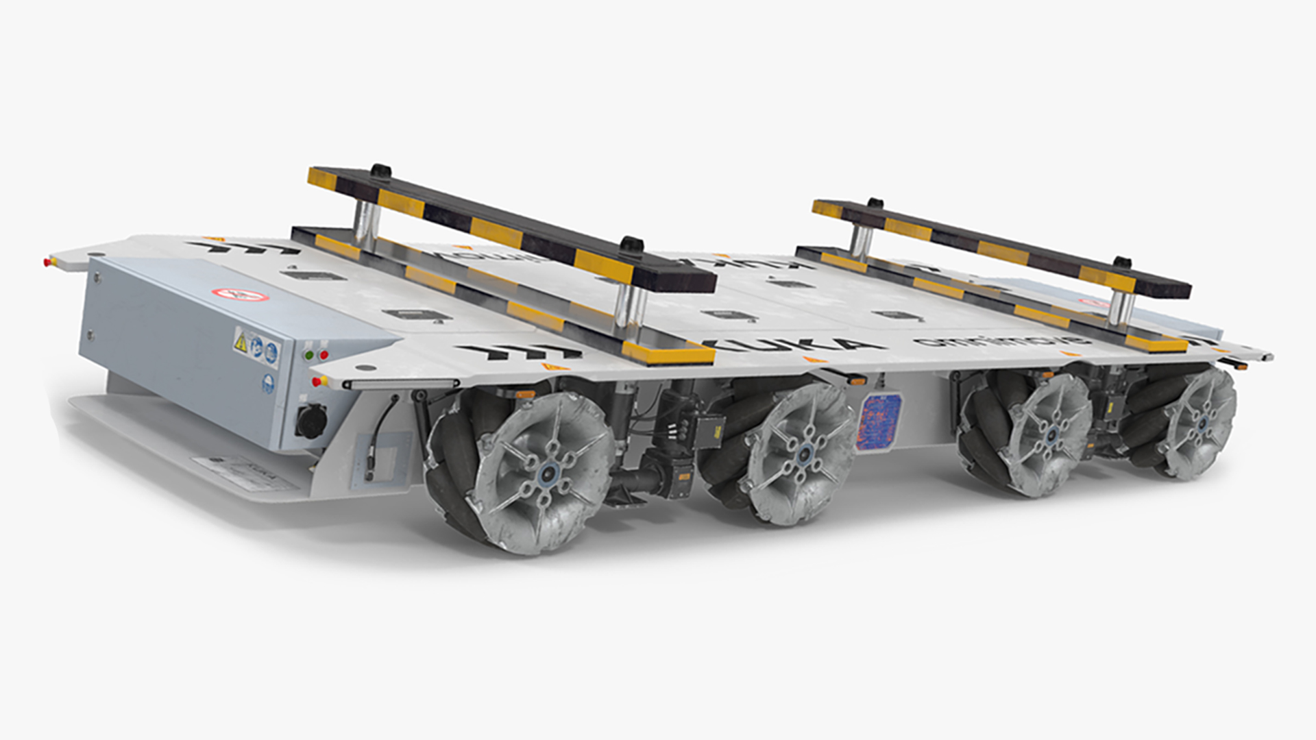 3D model Dirty Omnimove Platform KUKA White Rigged for Cinema 4D
