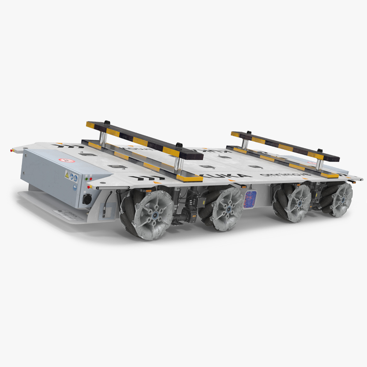 3D model Dirty Omnimove Platform KUKA White Rigged for Cinema 4D