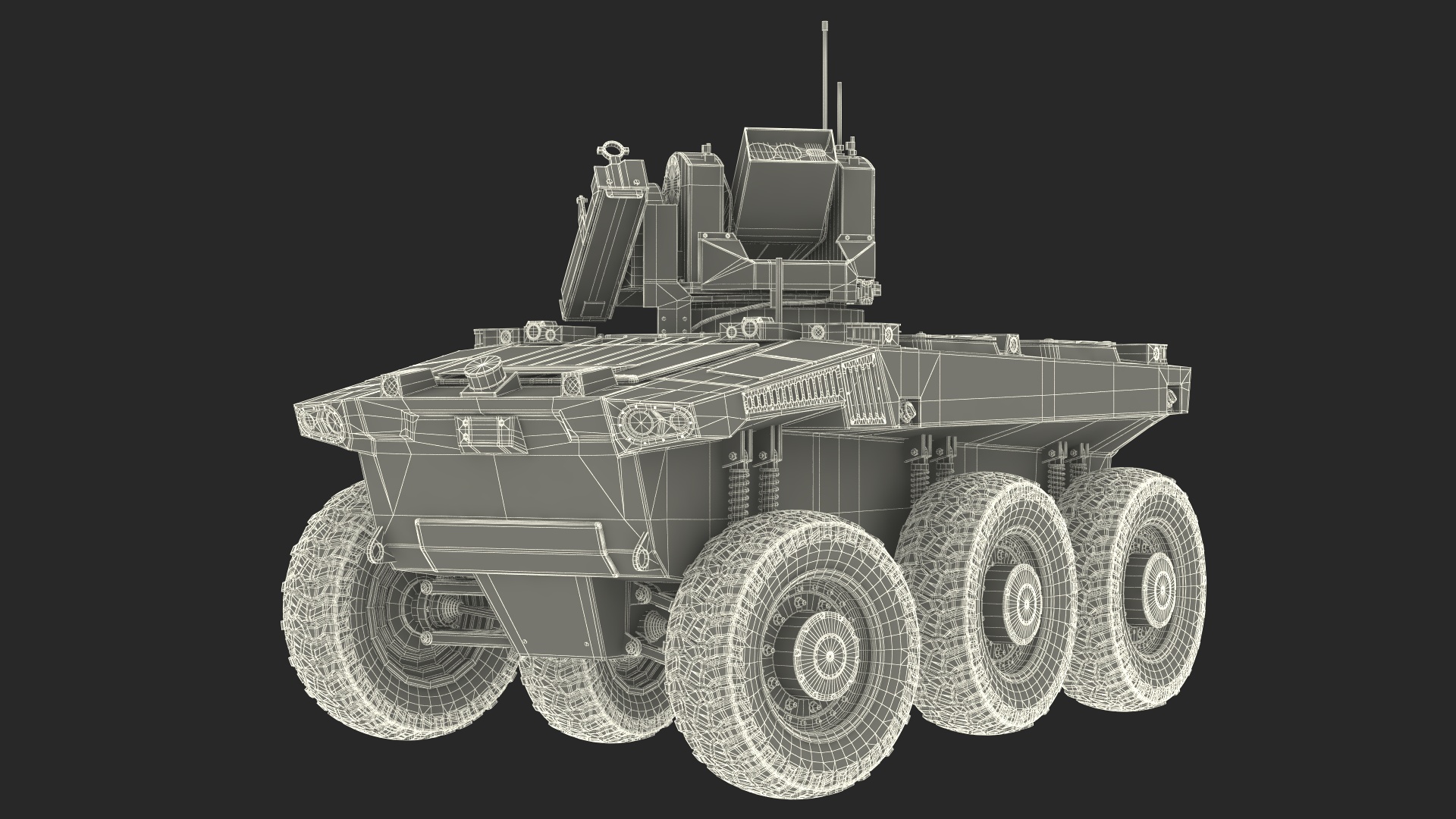 Armed Scout Robot Rigged 3D model