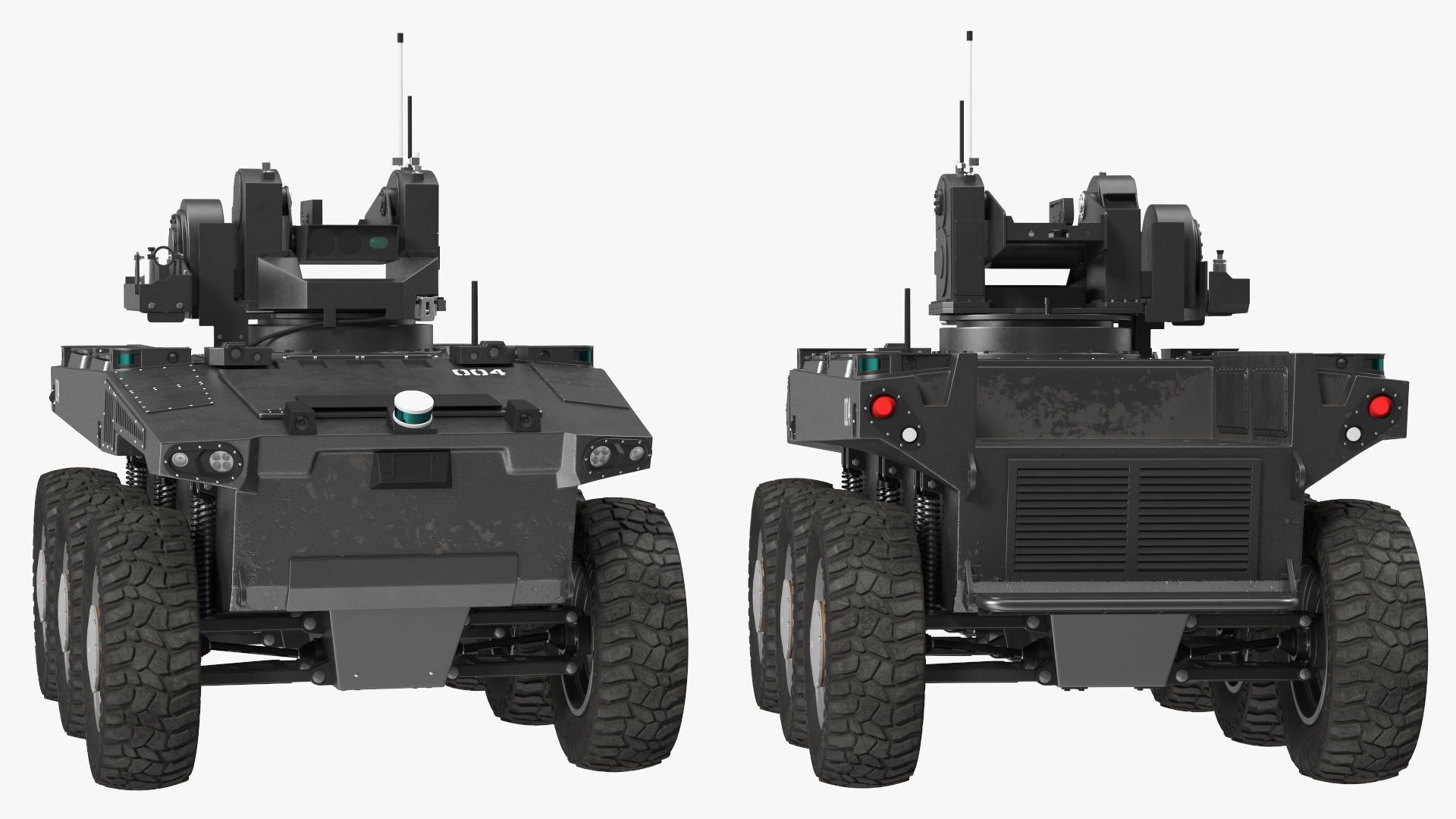 Armed Scout Robot Rigged 3D model
