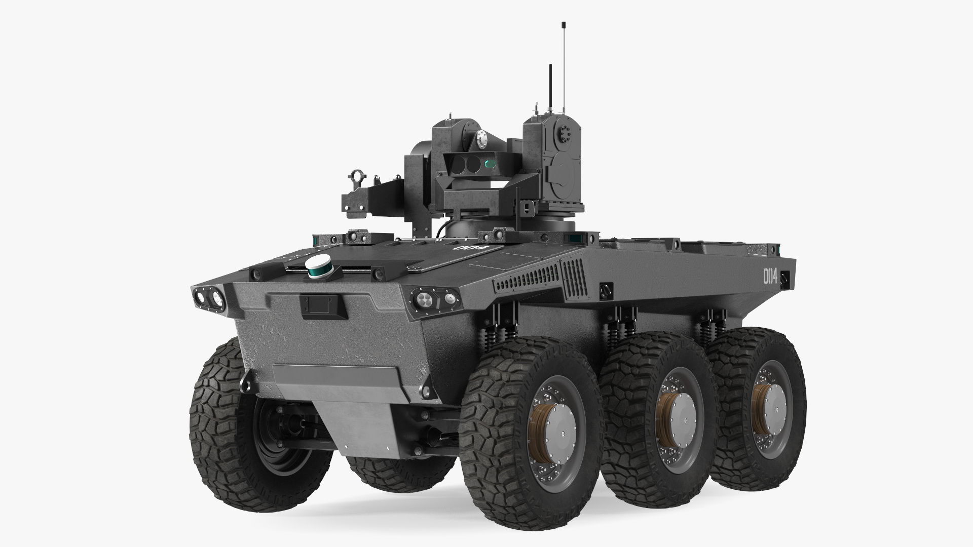Armed Scout Robot Rigged 3D model