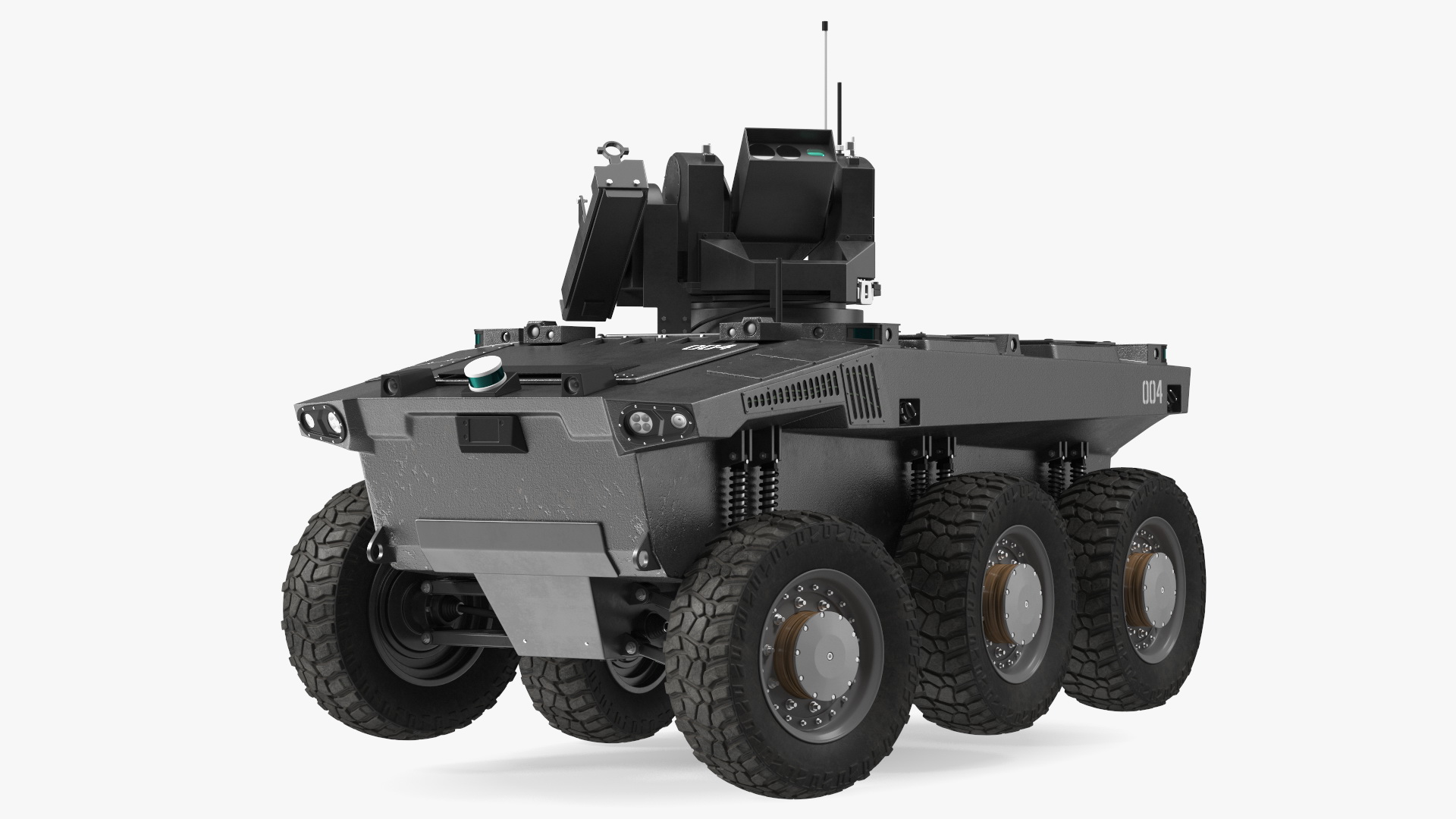 Armed Scout Robot Rigged 3D model