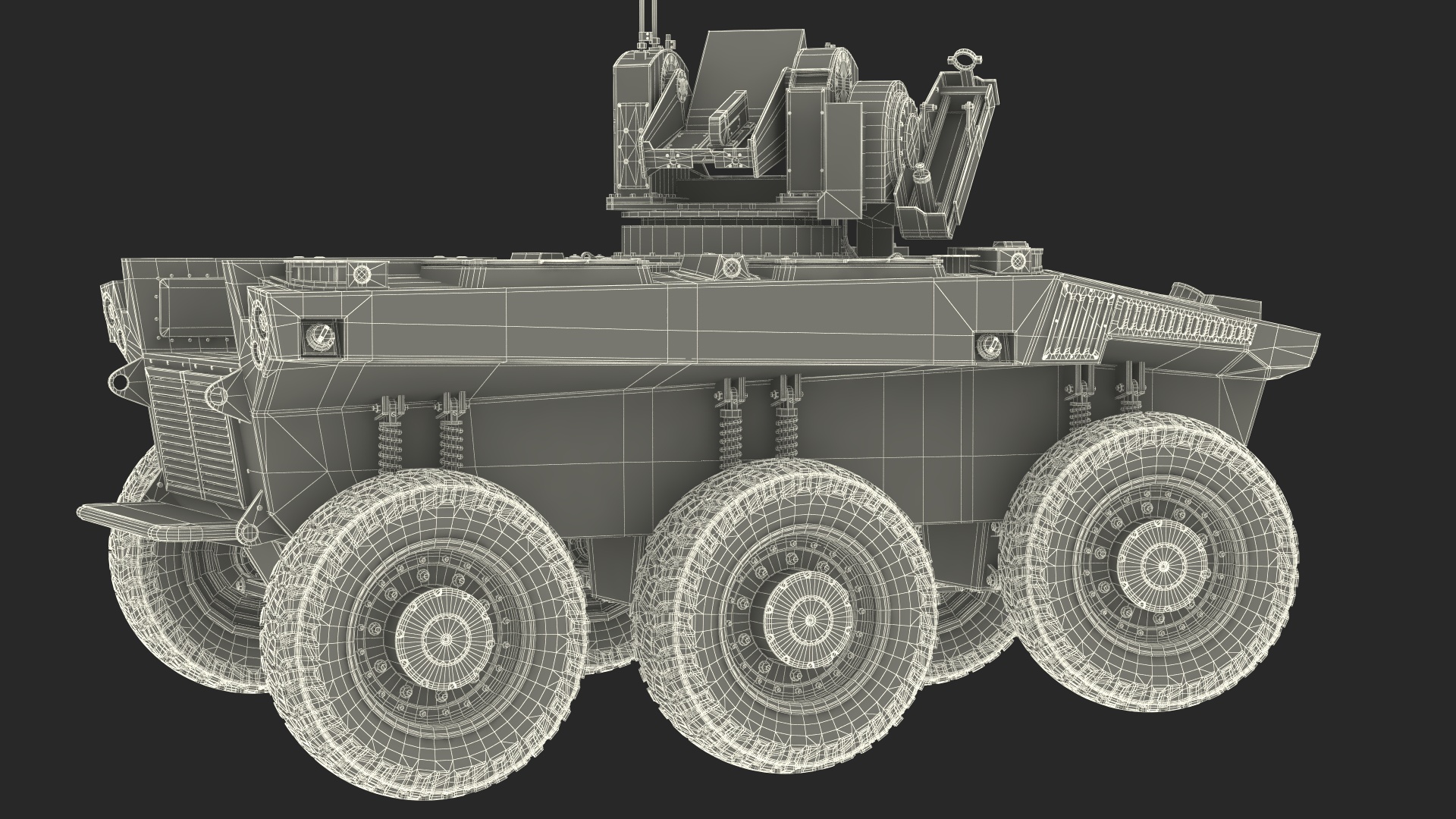 Armed Scout Robot Rigged 3D model