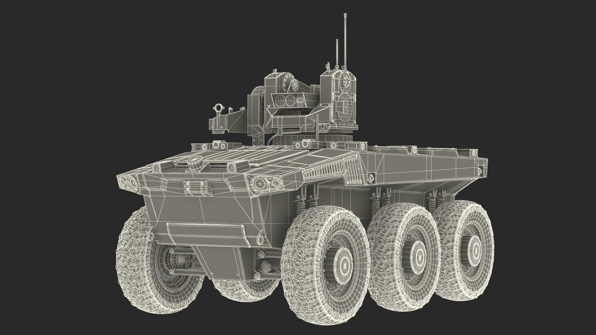 Armed Scout Robot Rigged 3D model
