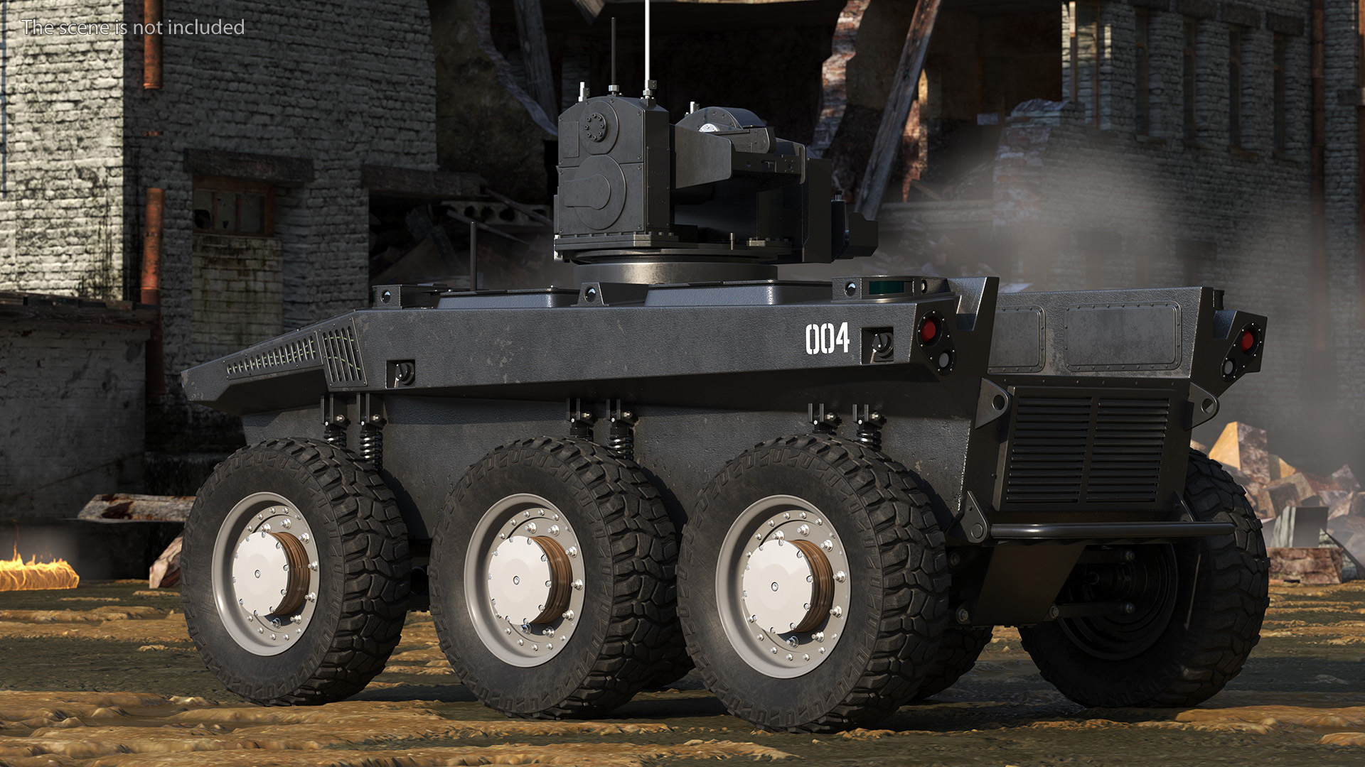 Armed Scout Robot Rigged 3D model