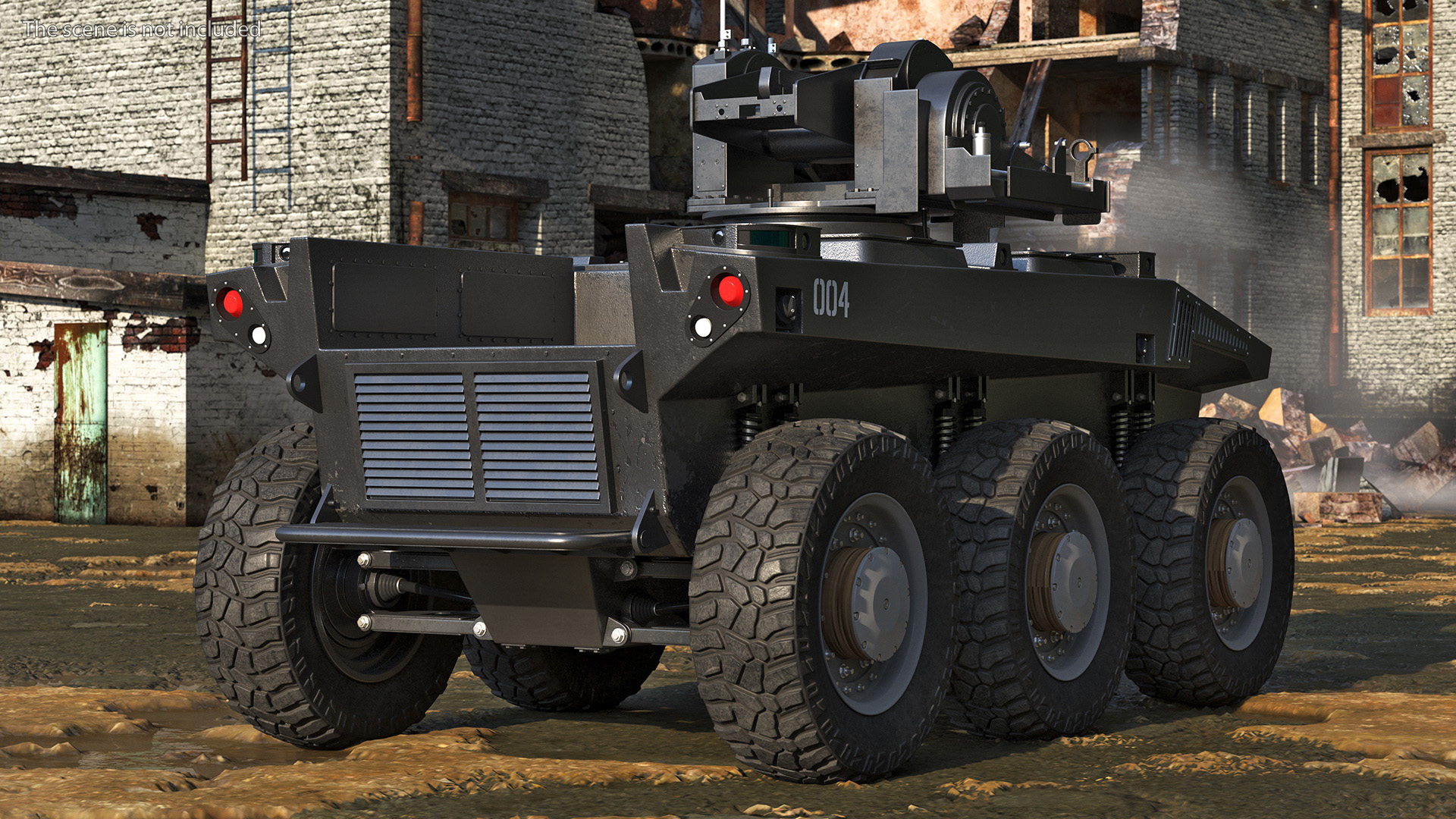 Armed Scout Robot Rigged 3D model