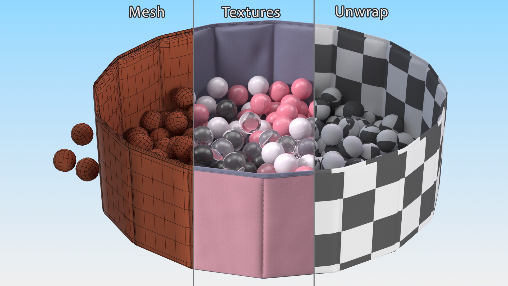 Dry Pool for Kids Size S 3D model