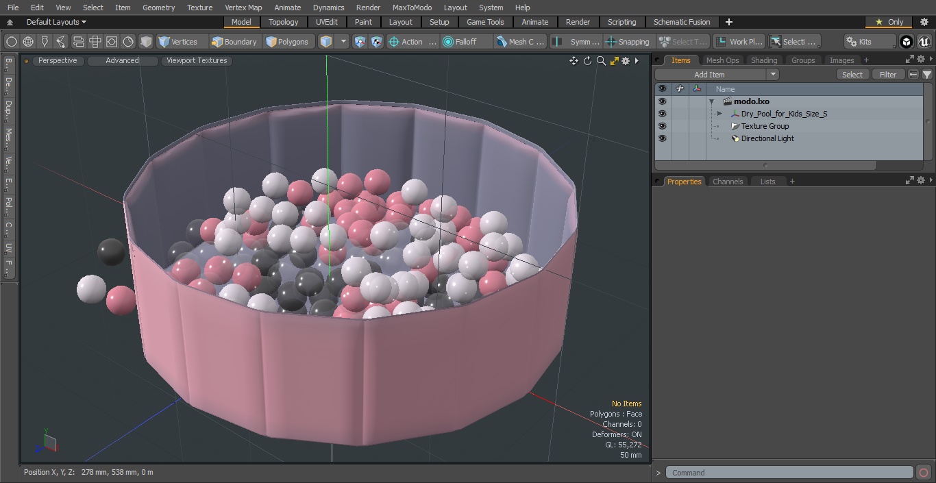Dry Pool for Kids Size S 3D model