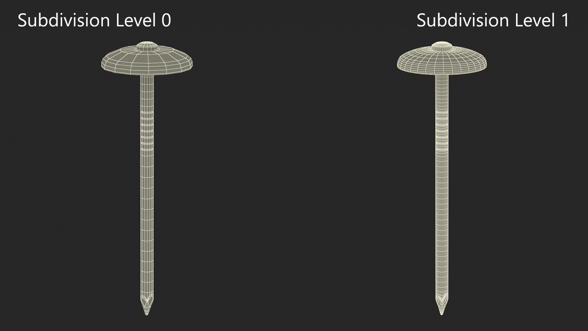 3D Roofing Nails model