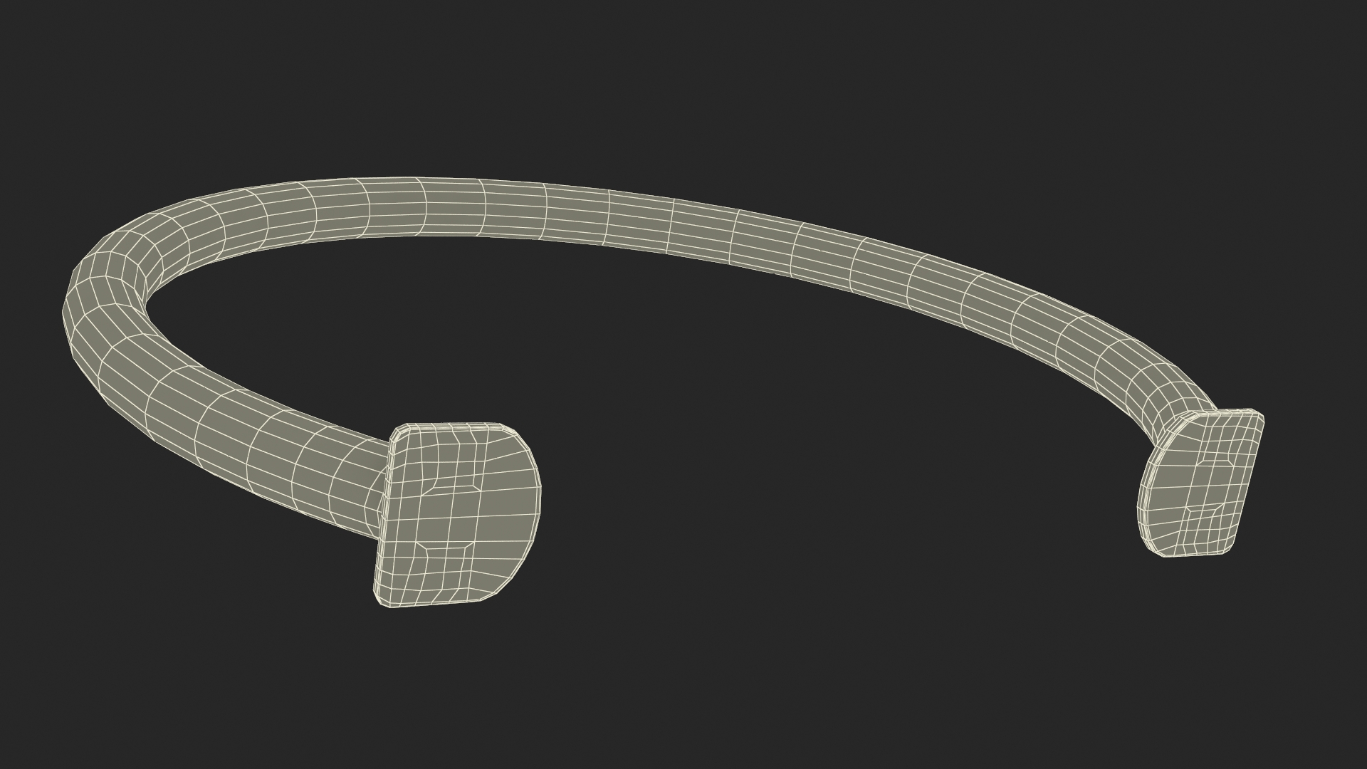 Circle Bicycle Rack Grey 3D model