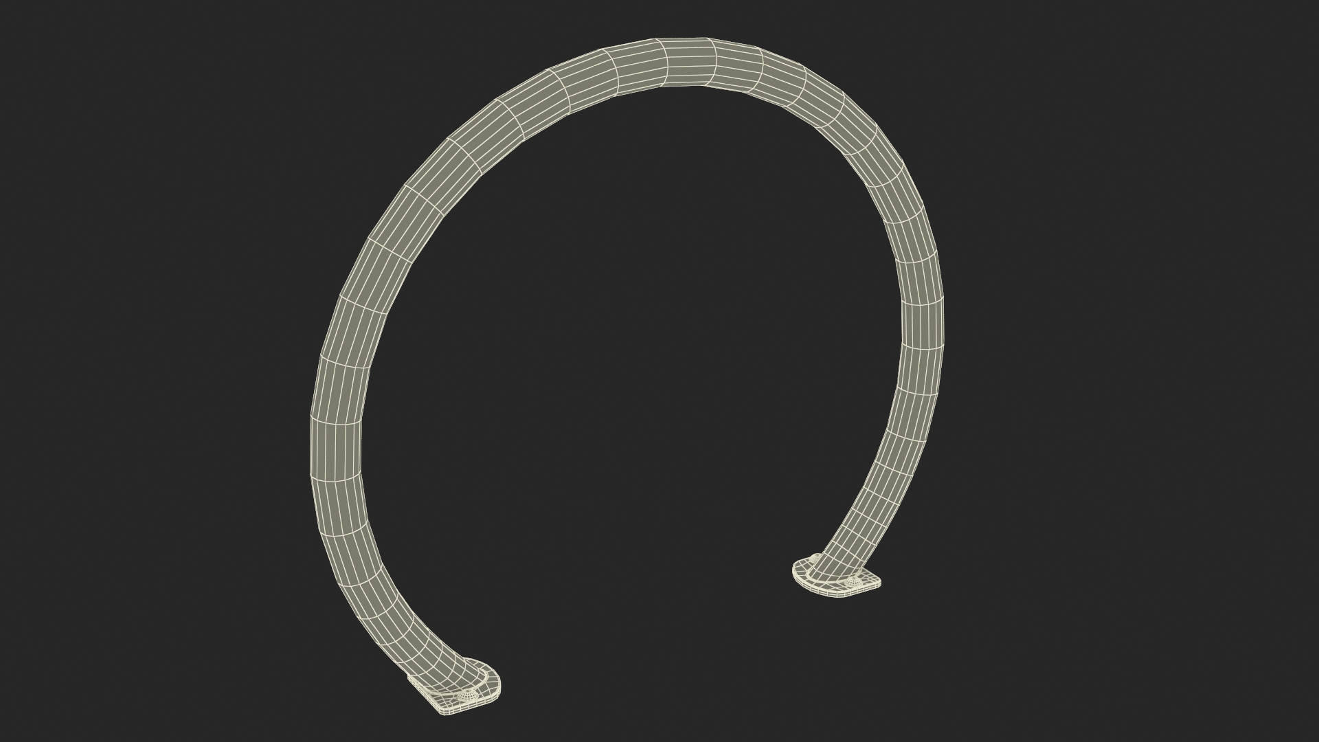 Circle Bicycle Rack Grey 3D model